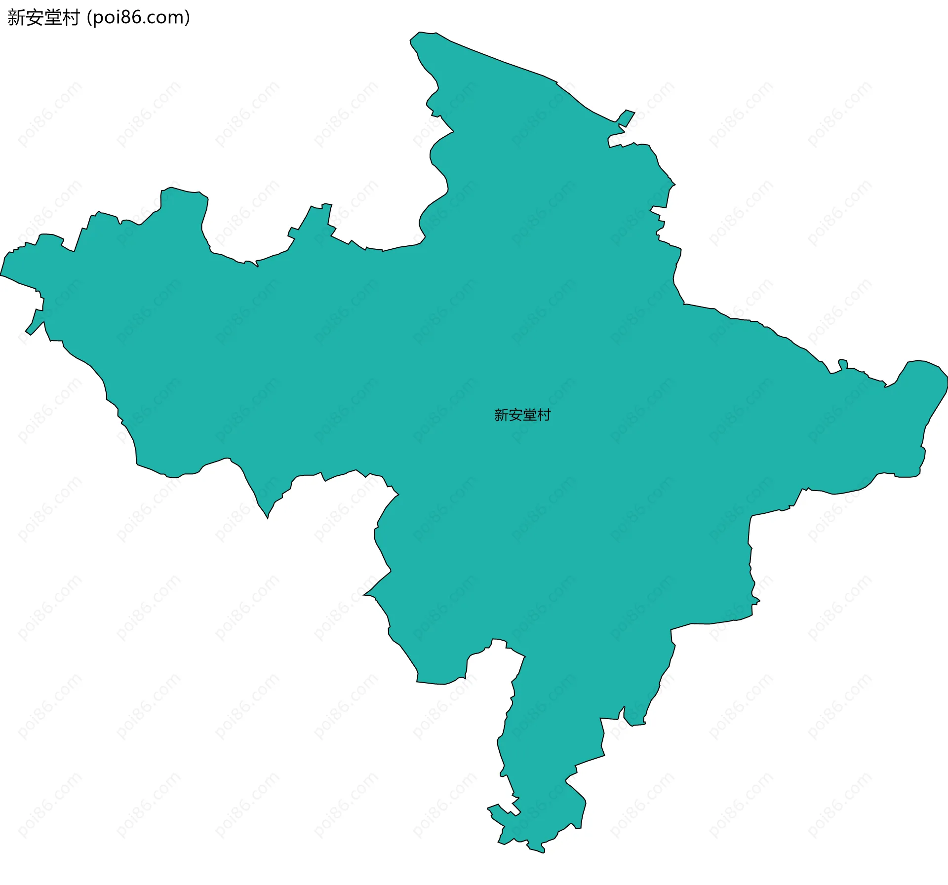 新安堂村边界地图