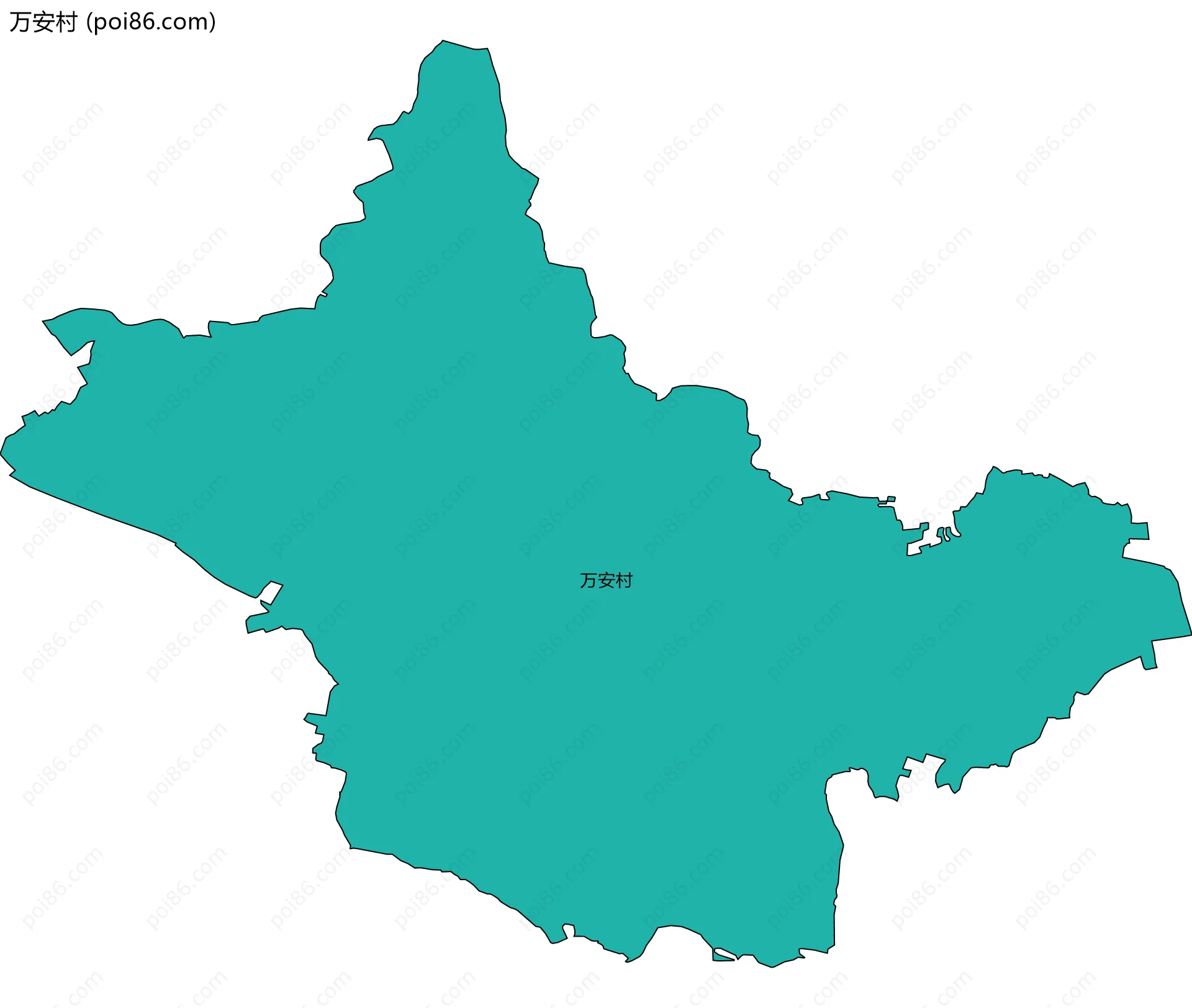 万安村边界地图