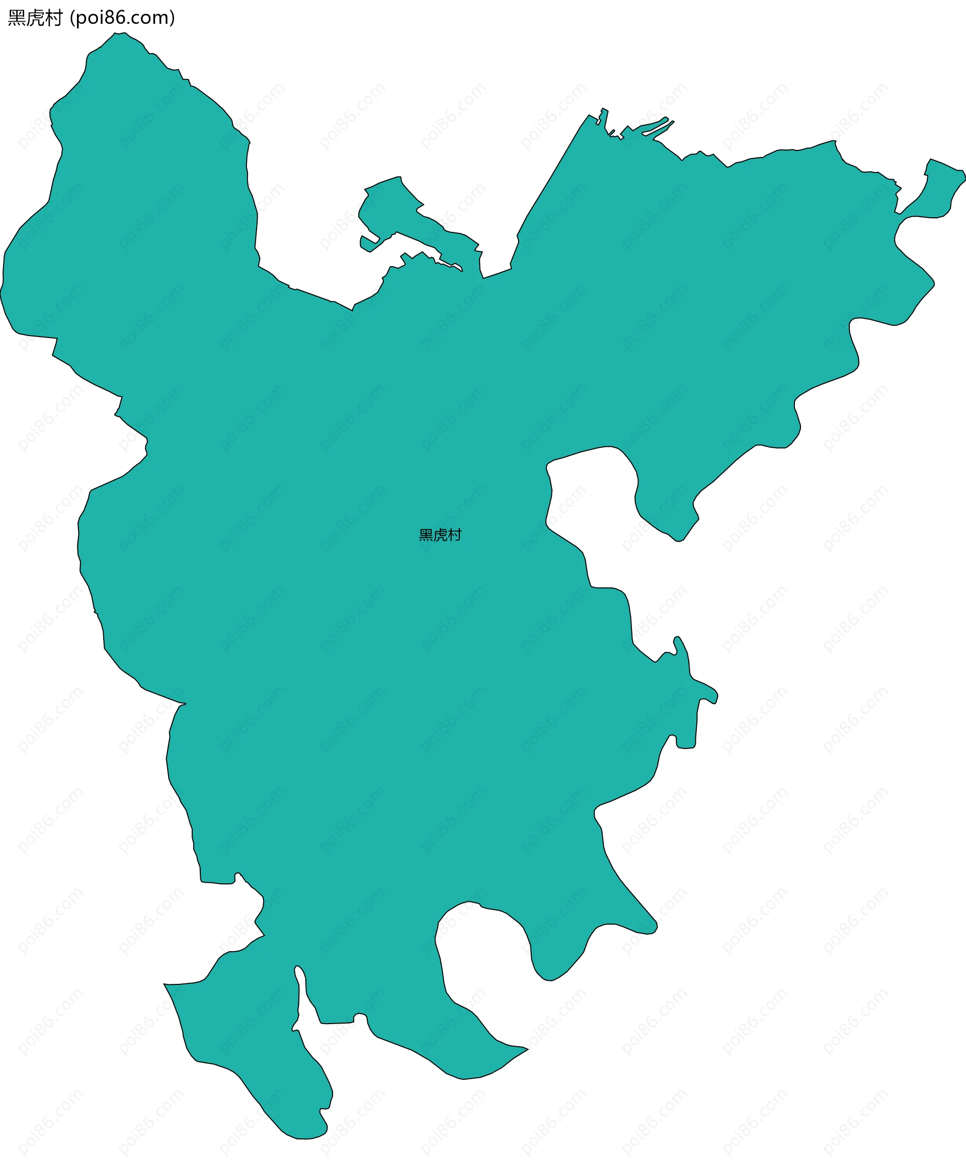 黑虎村边界地图