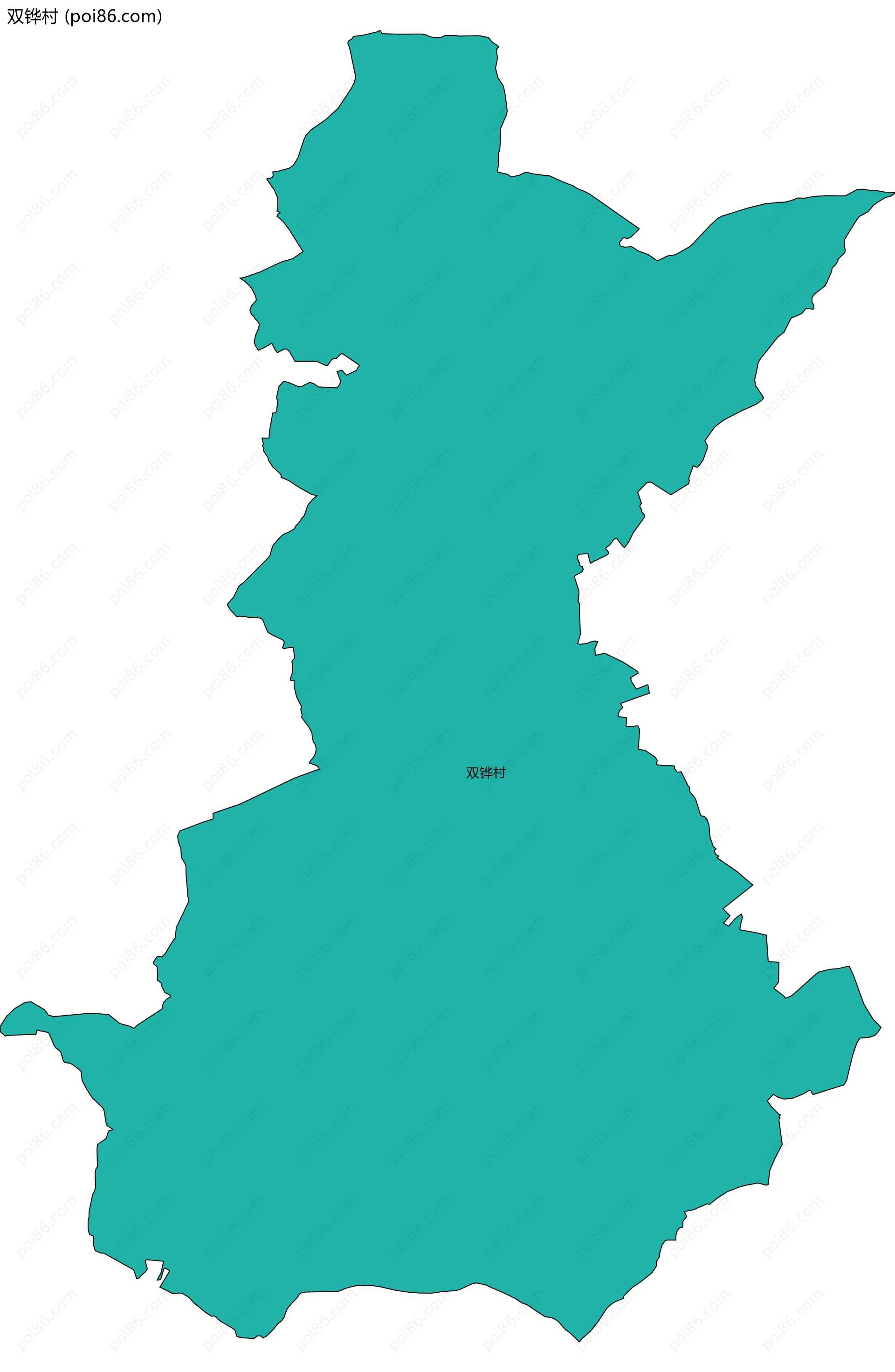 双铧村边界地图