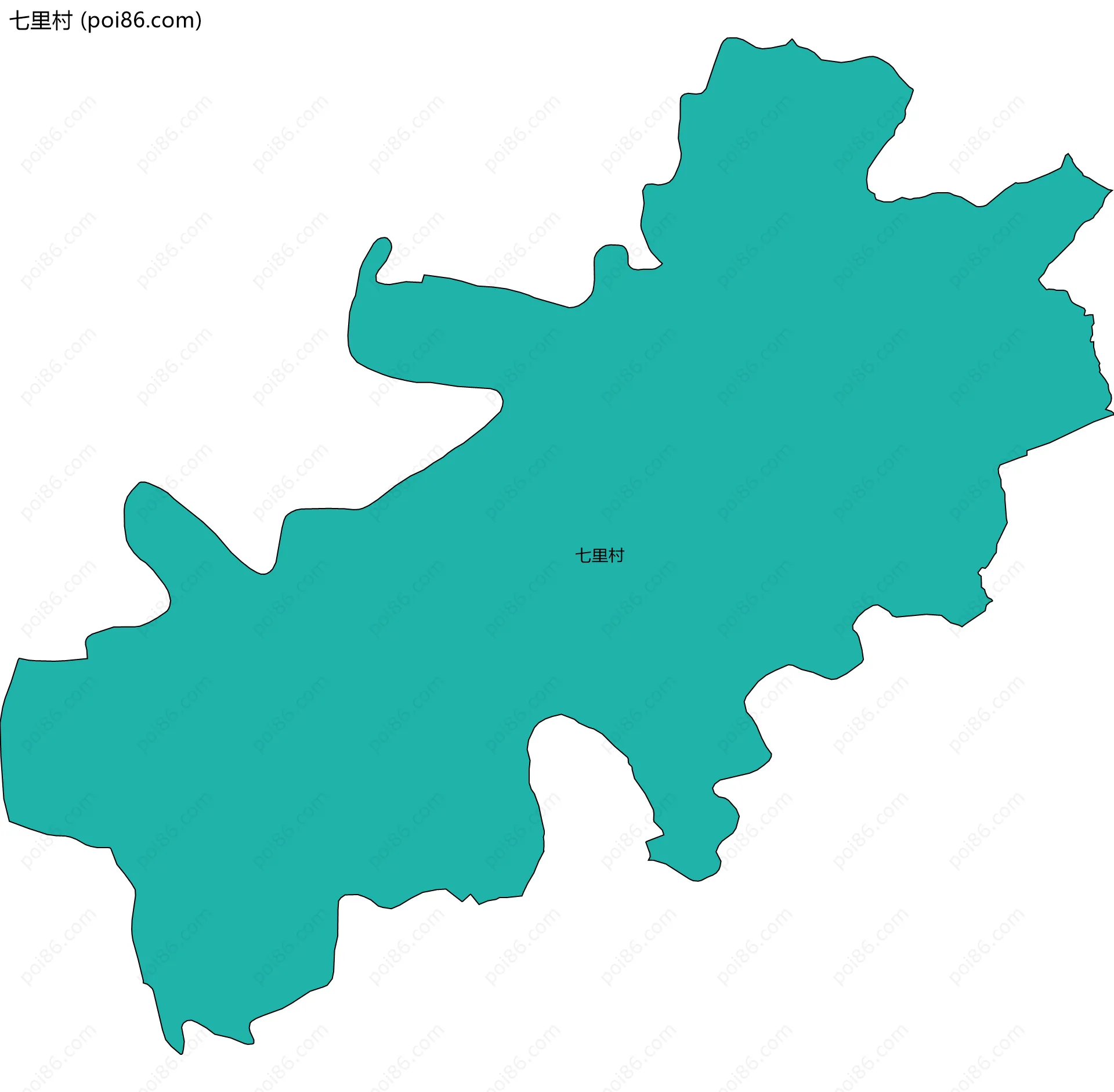 七里村边界地图