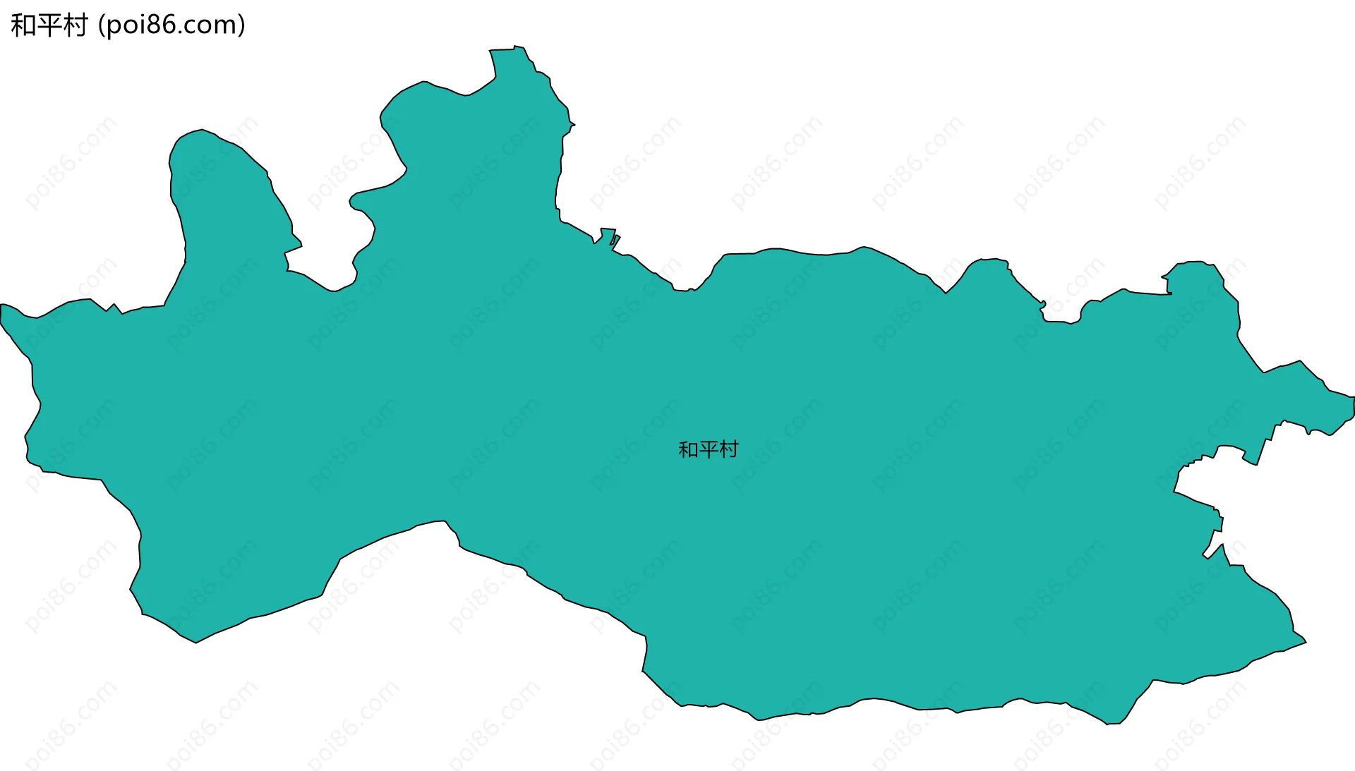 和平村边界地图