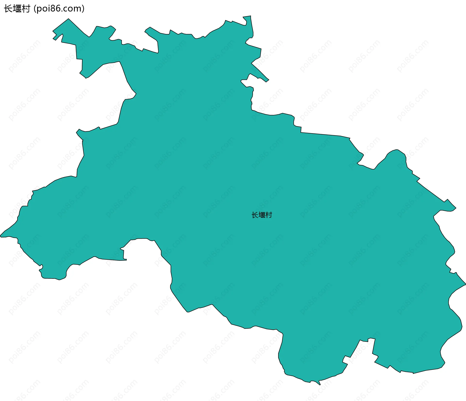 长堰村边界地图