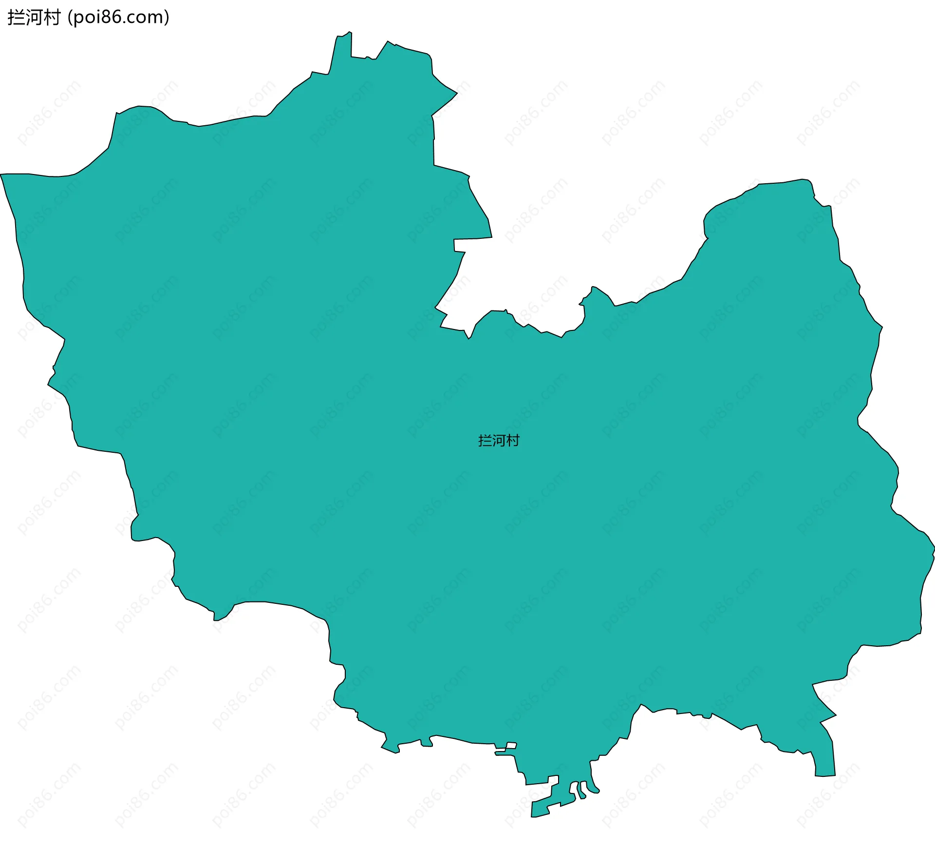 拦河村边界地图