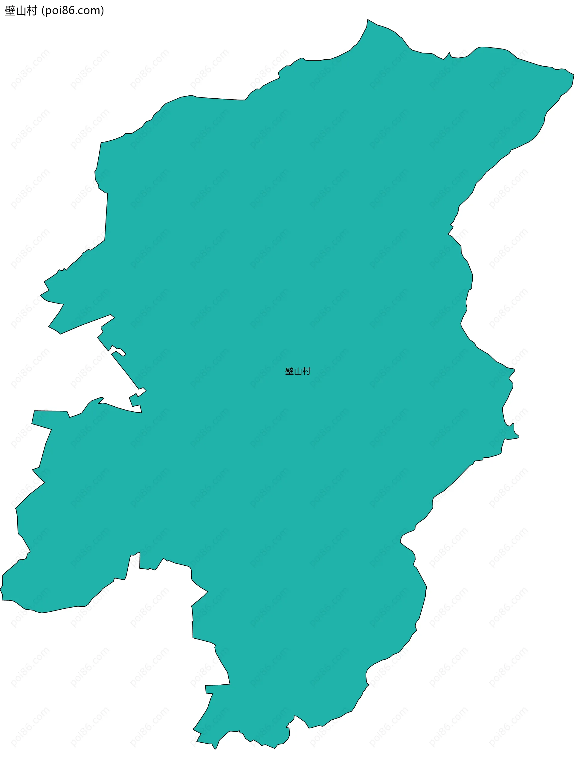 壁山村边界地图