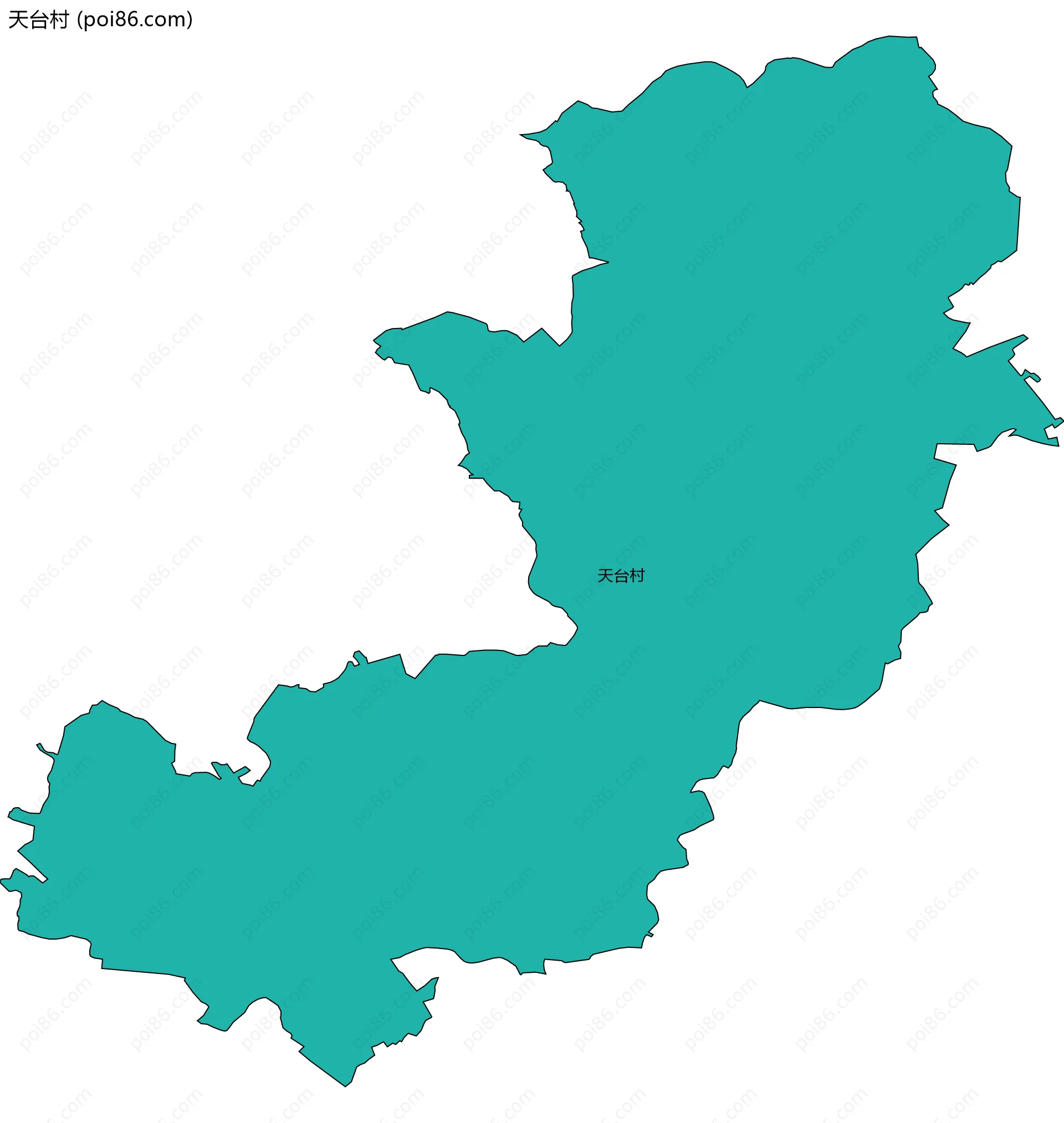 天台村边界地图