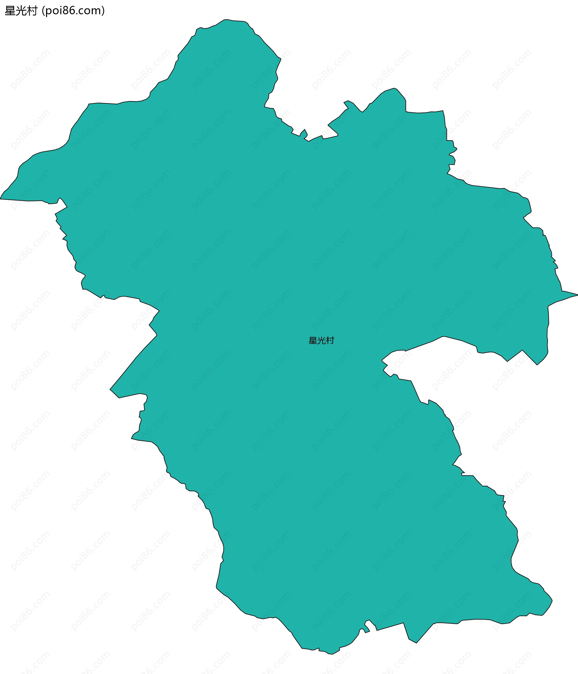 星光村边界地图