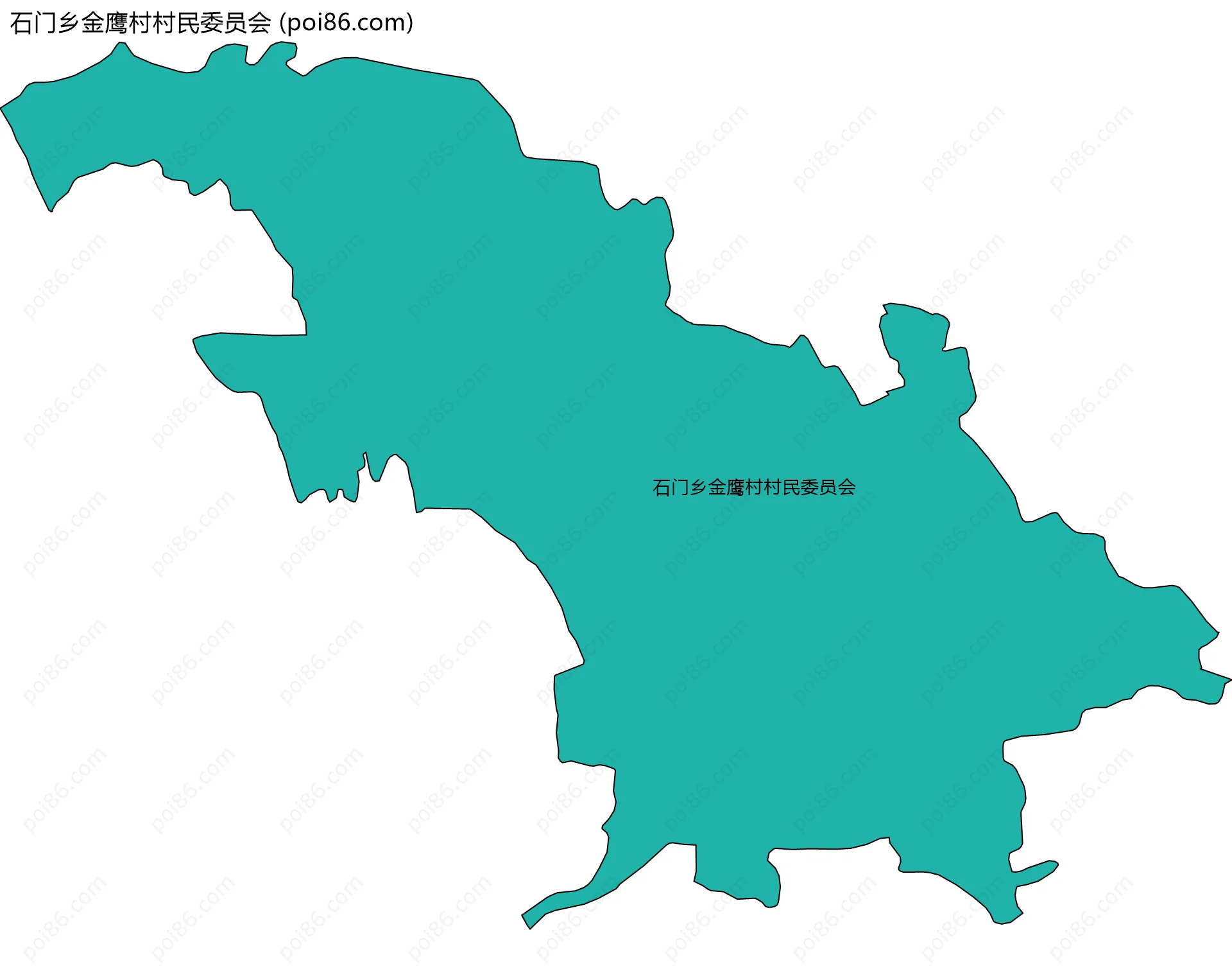 石门乡金鹰村村民委员会边界地图