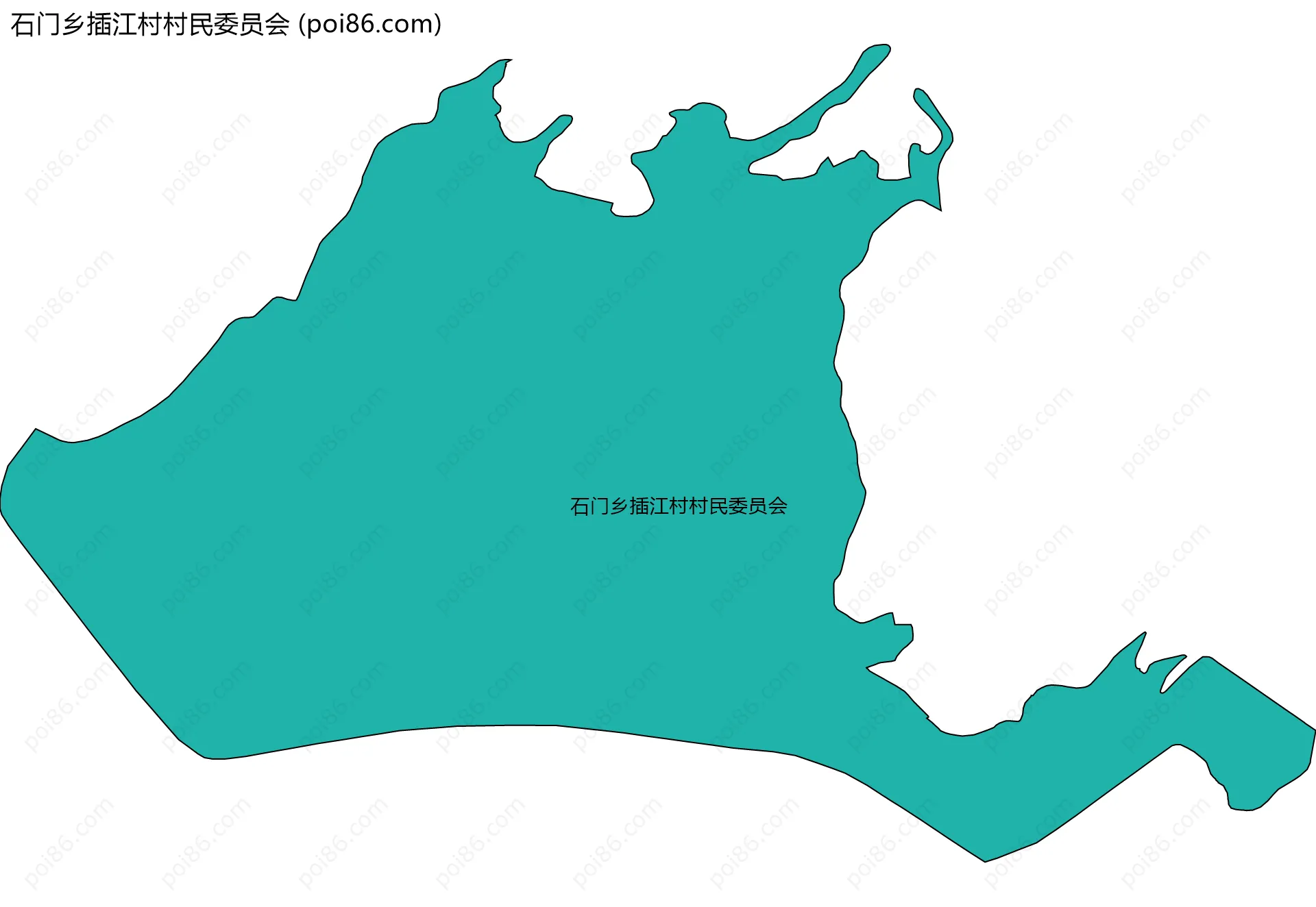 石门乡插江村村民委员会边界地图