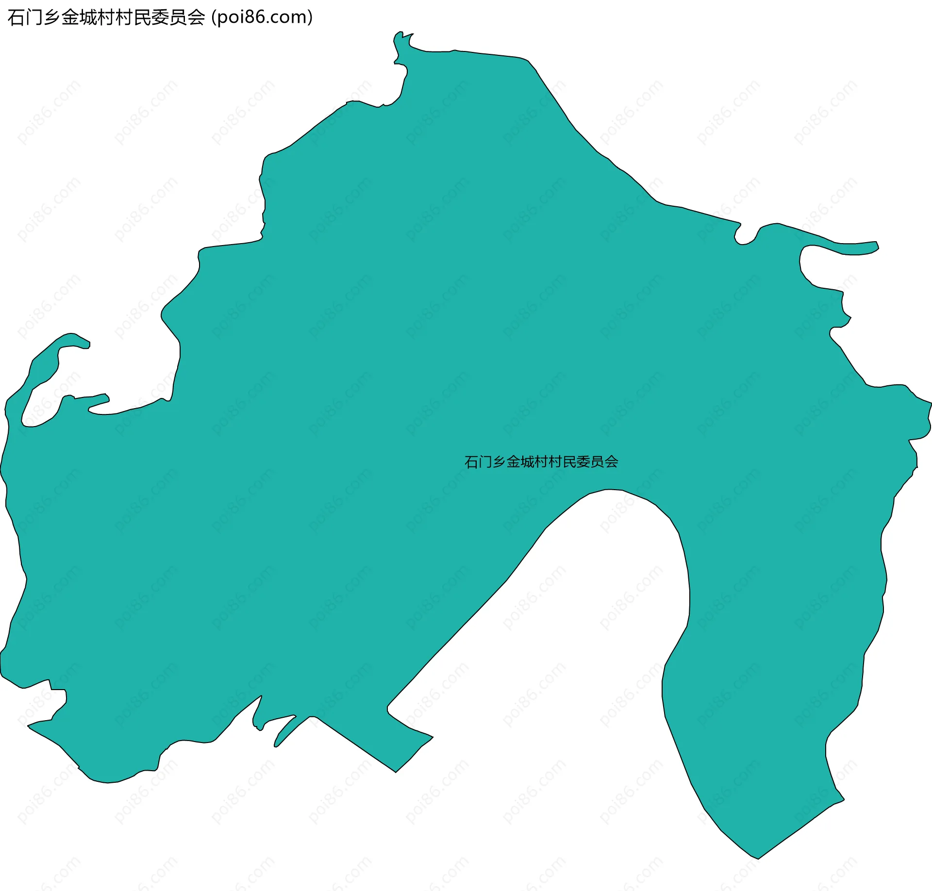 石门乡金城村村民委员会边界地图