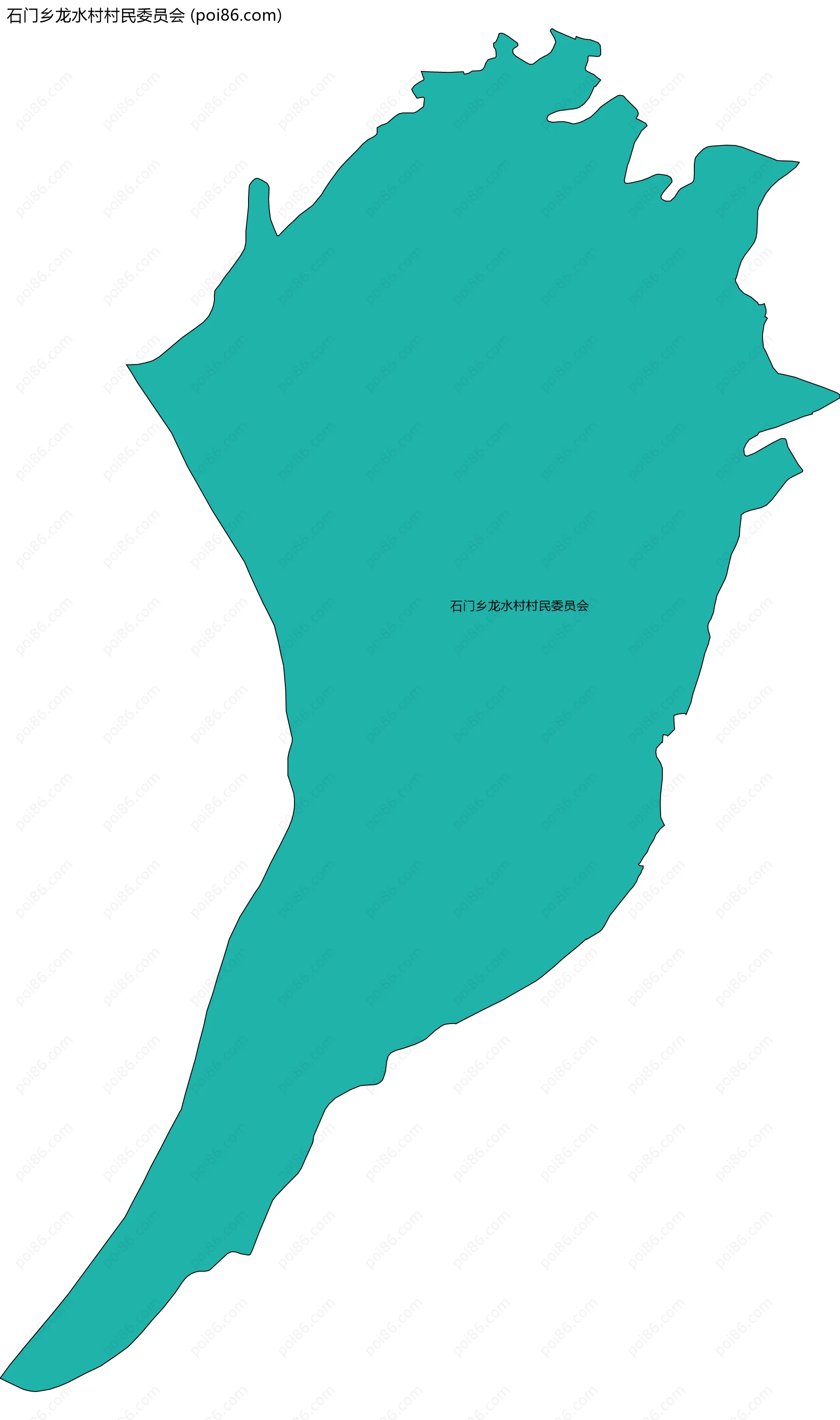 石门乡龙水村村民委员会边界地图
