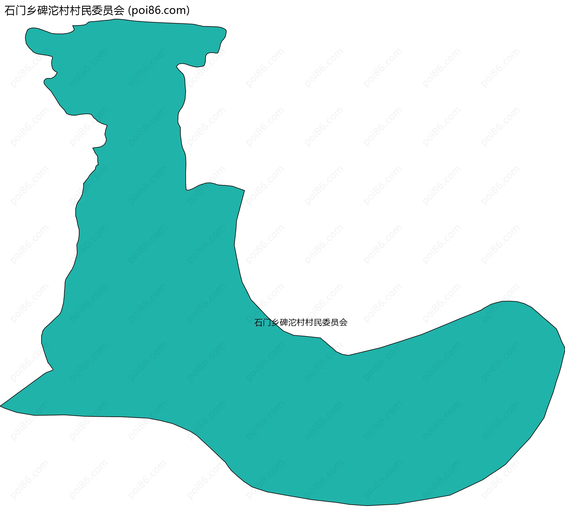 石门乡碑沱村村民委员会边界地图