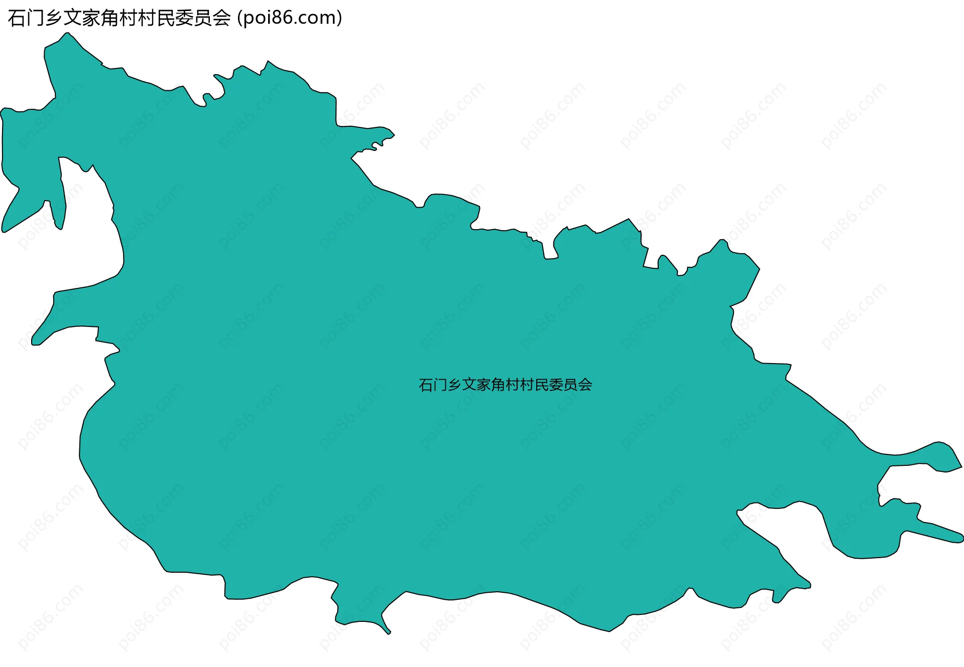 石门乡文家角村村民委员会边界地图