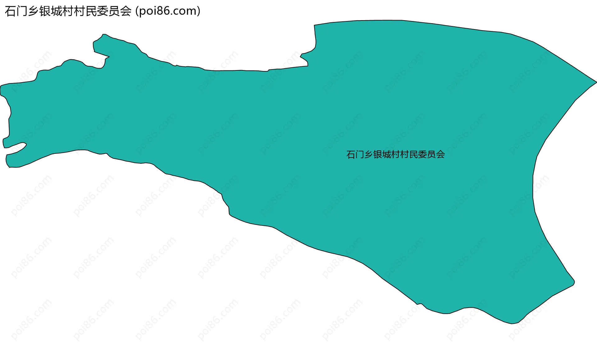 石门乡银城村村民委员会边界地图