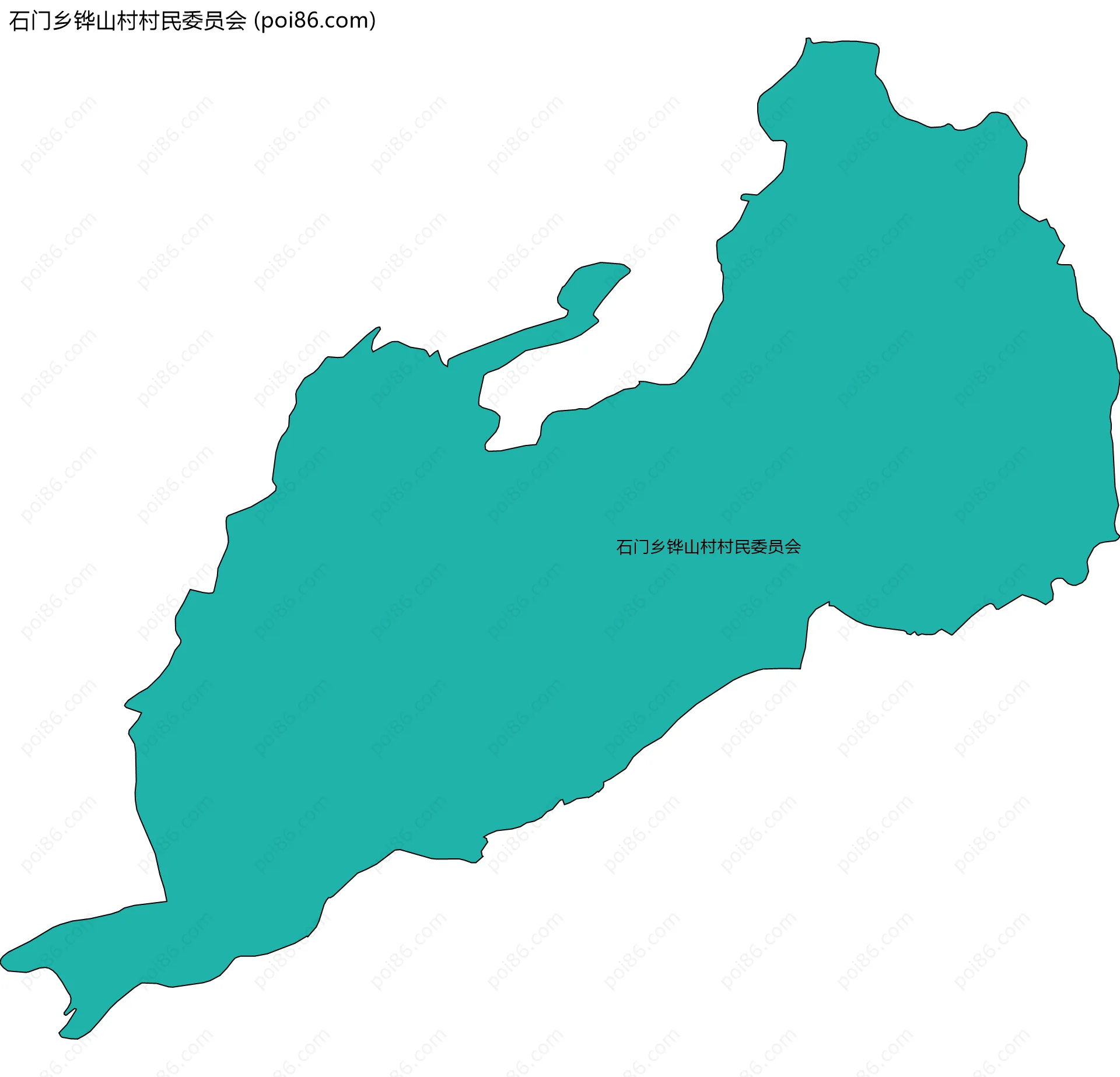 石门乡铧山村村民委员会边界地图