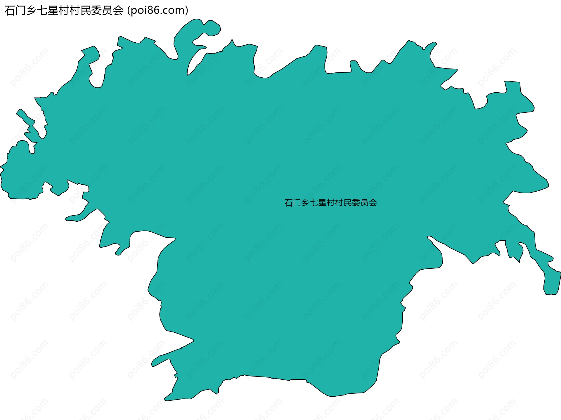 石门乡七星村村民委员会边界地图