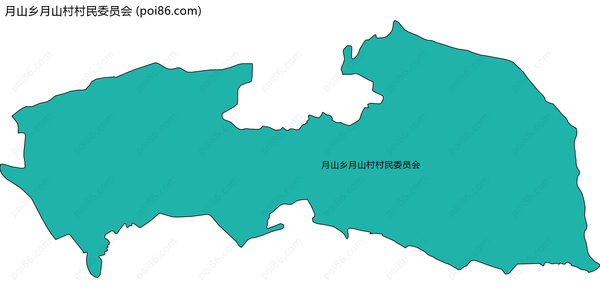 月山乡月山村村民委员会边界地图