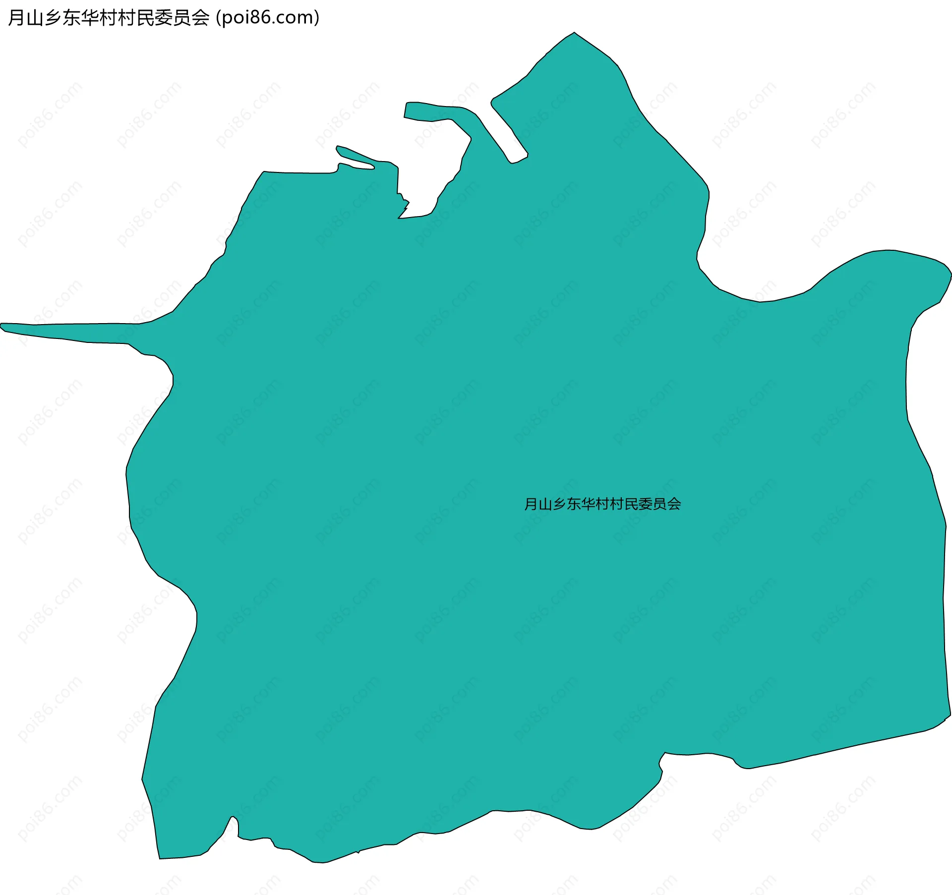月山乡东华村村民委员会边界地图