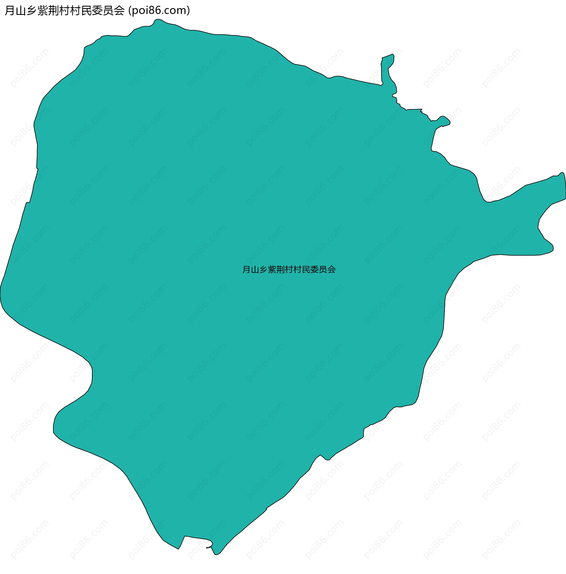 月山乡紫荆村村民委员会边界地图