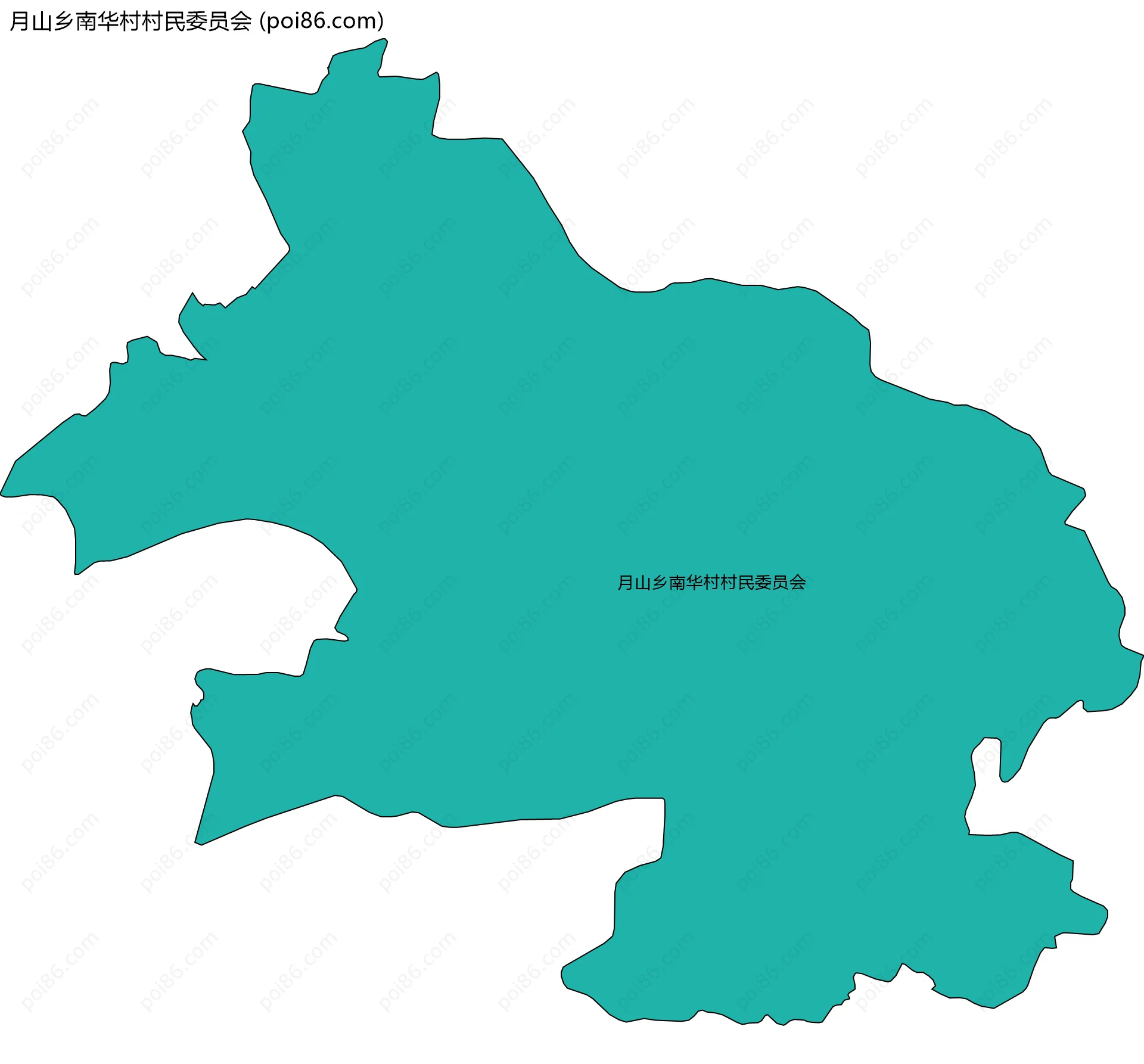 月山乡南华村村民委员会边界地图