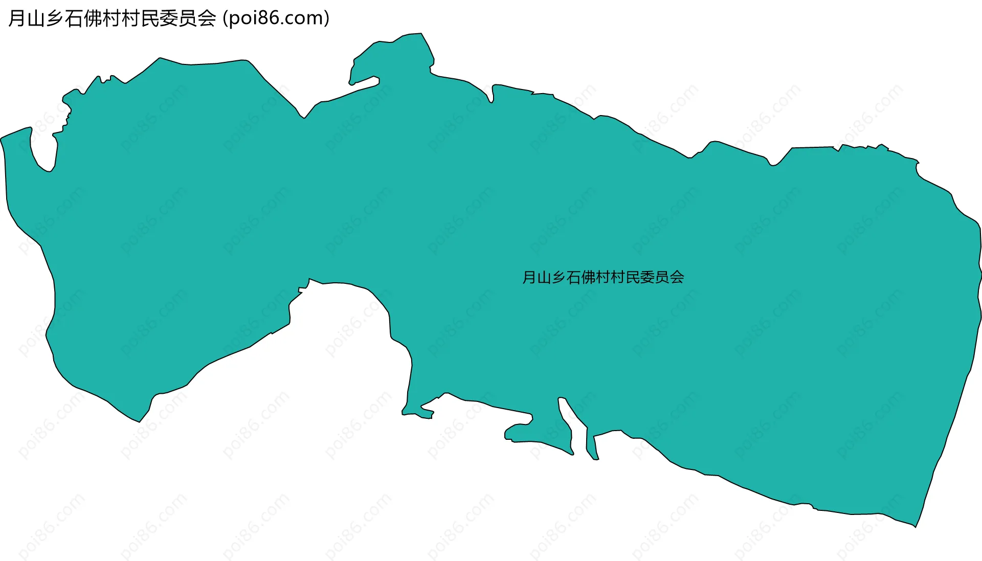 月山乡石佛村村民委员会边界地图