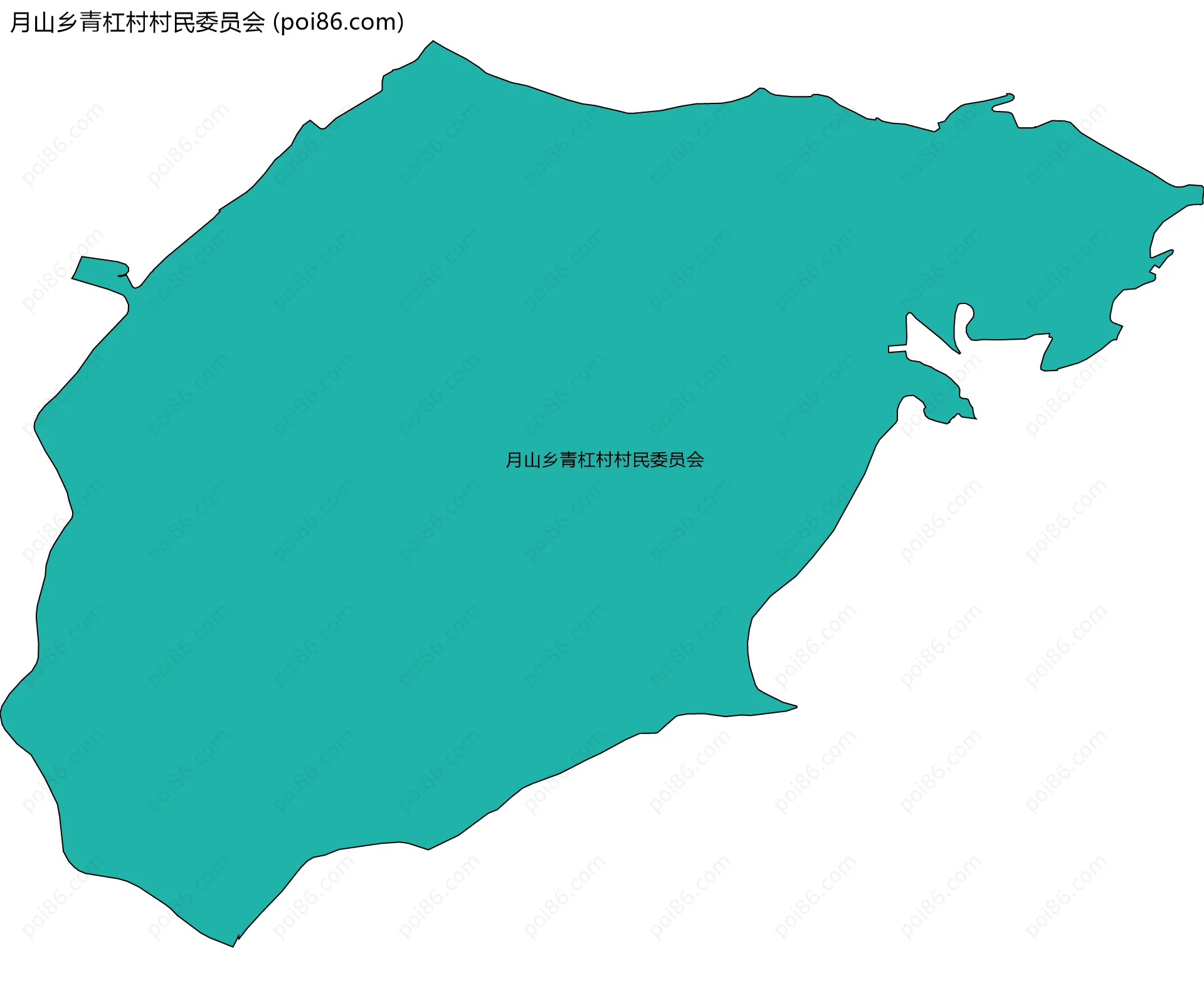 月山乡青杠村村民委员会边界地图