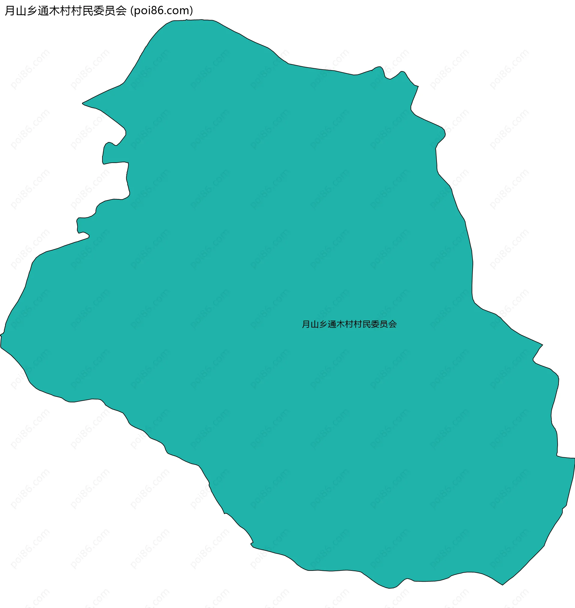 月山乡通木村村民委员会边界地图