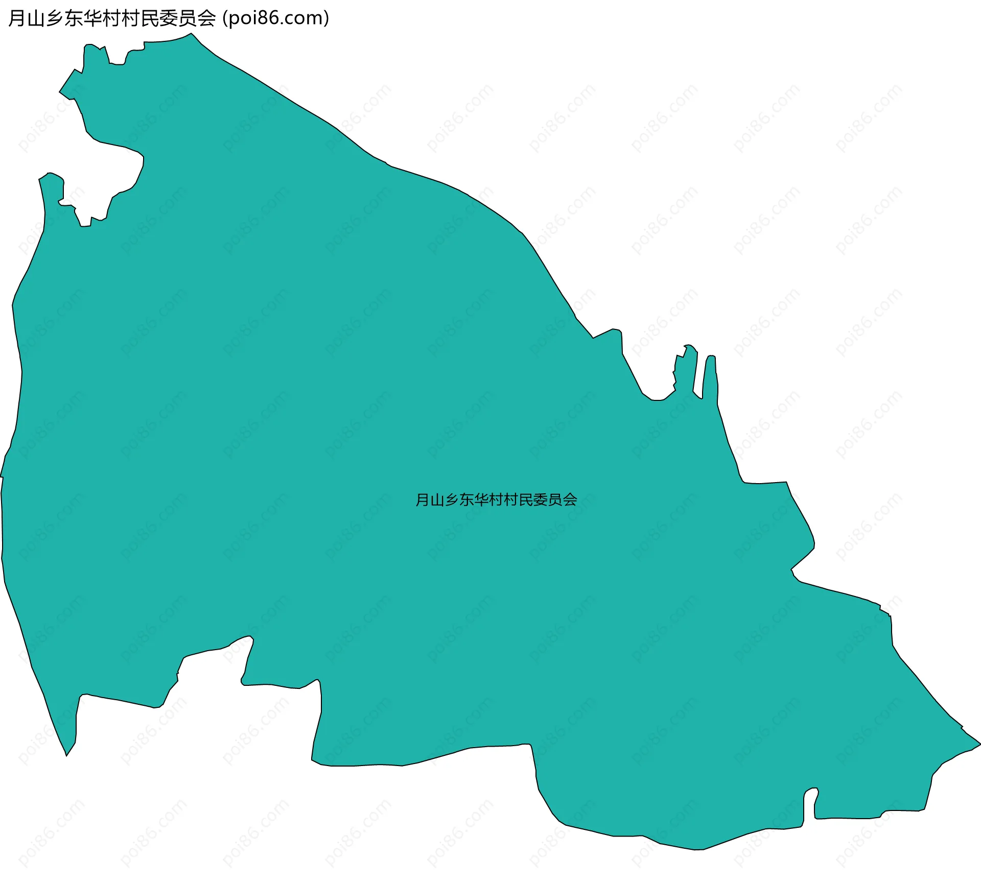 月山乡东华村村民委员会边界地图