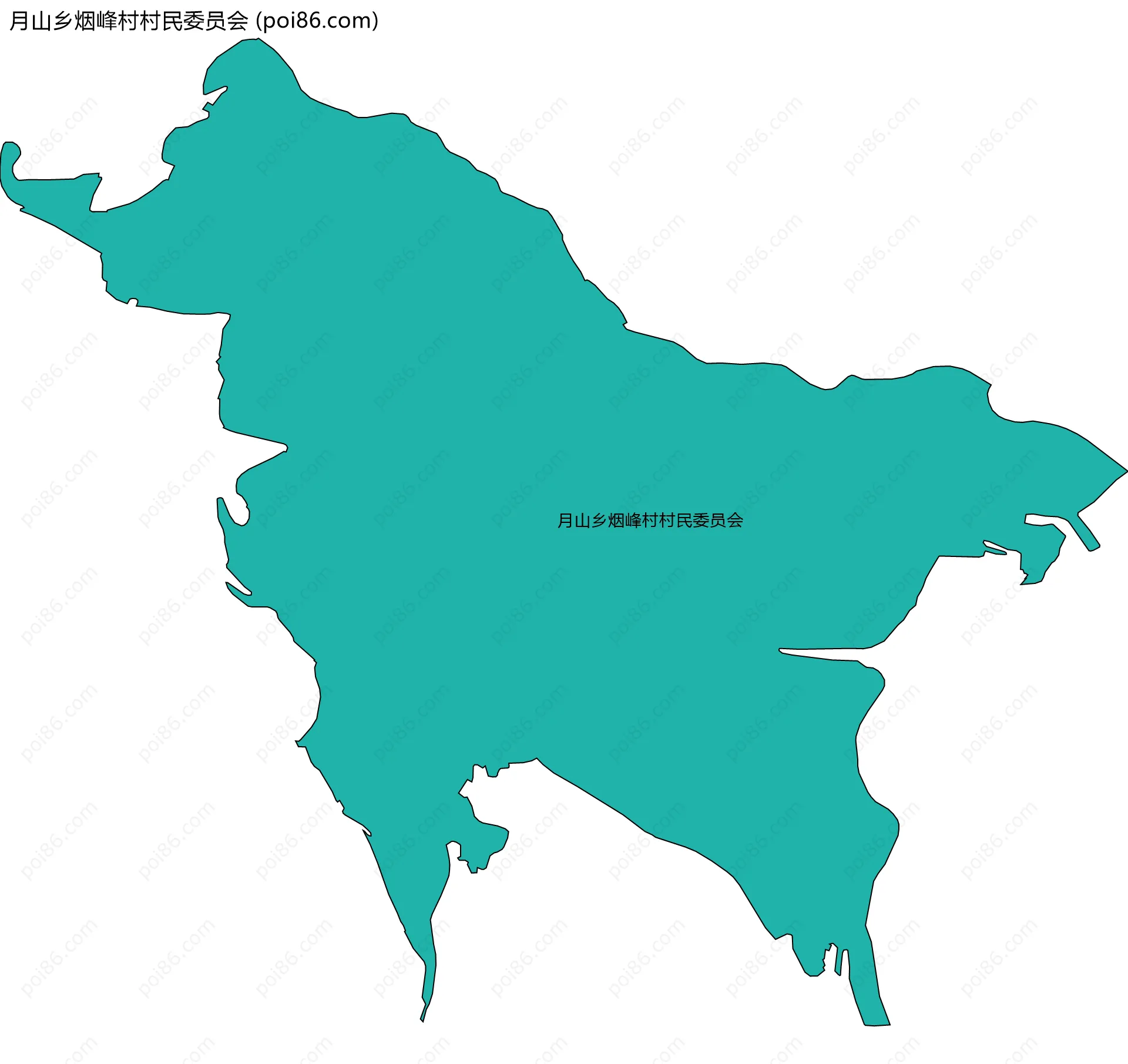 月山乡烟峰村村民委员会边界地图