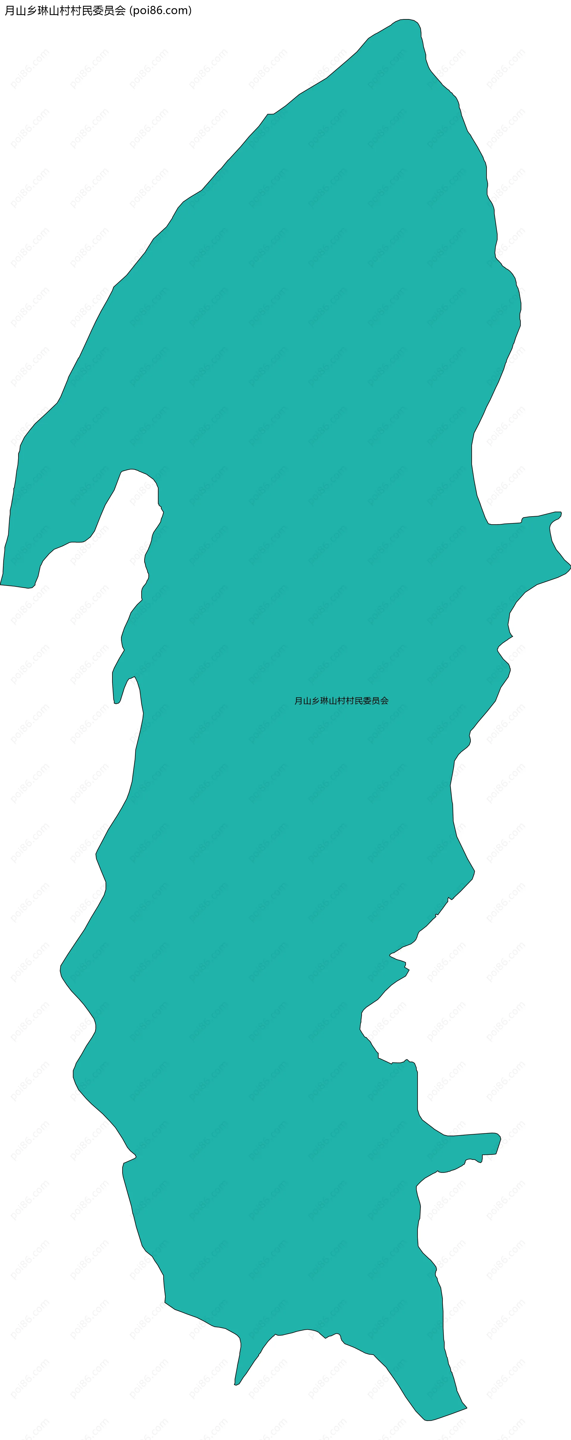 月山乡琳山村村民委员会边界地图