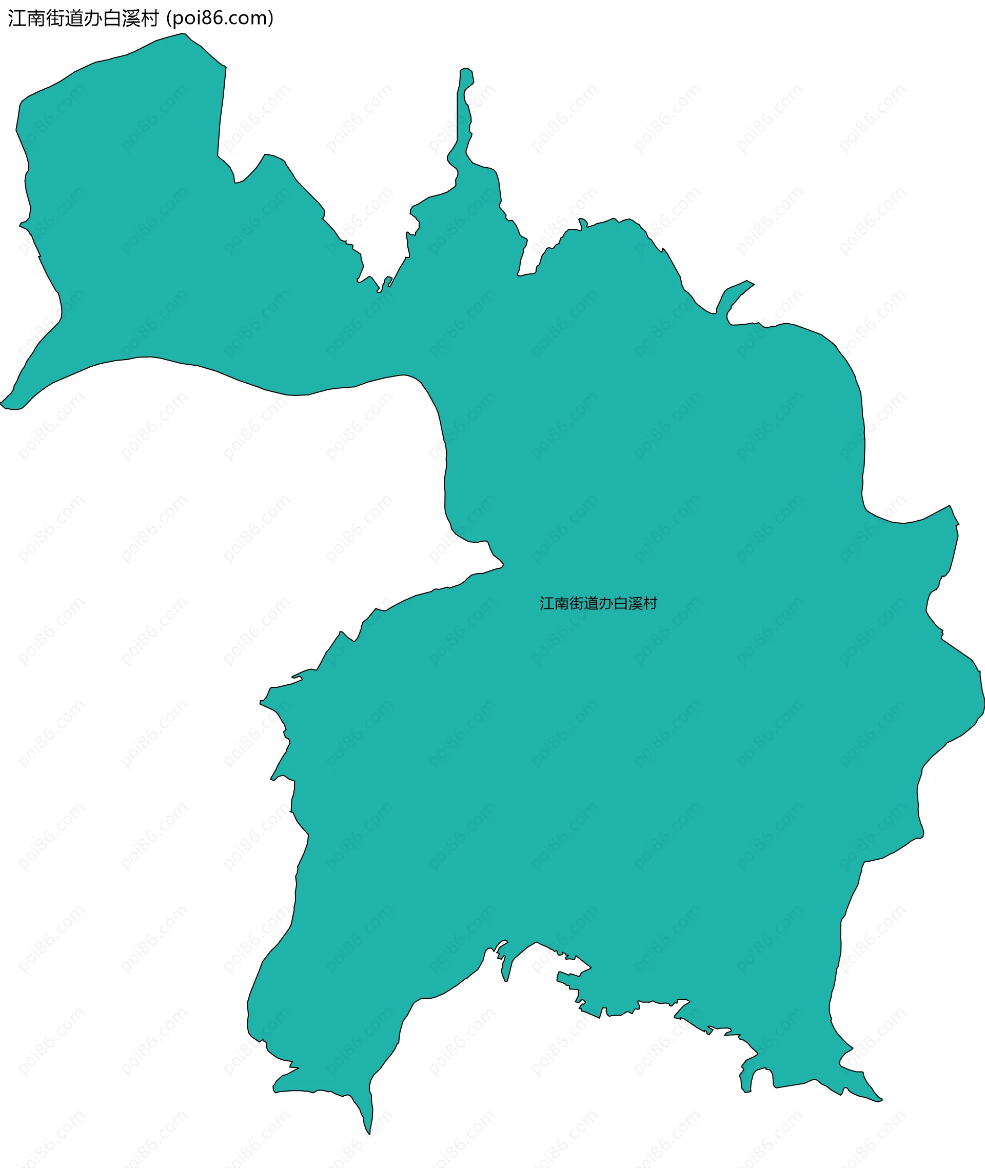 江南街道办白溪村边界地图