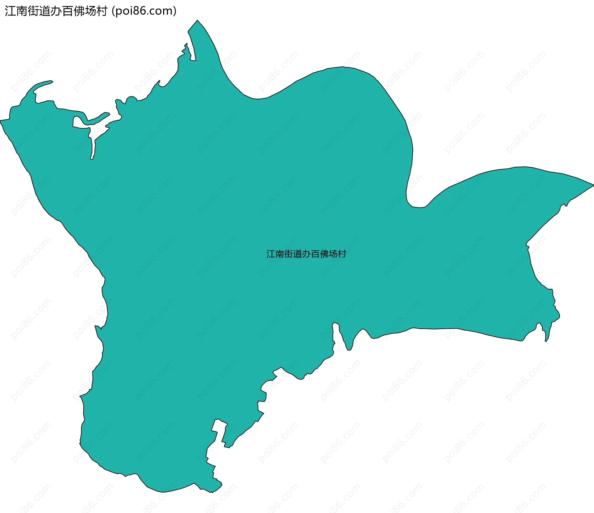 江南街道办百佛场村边界地图
