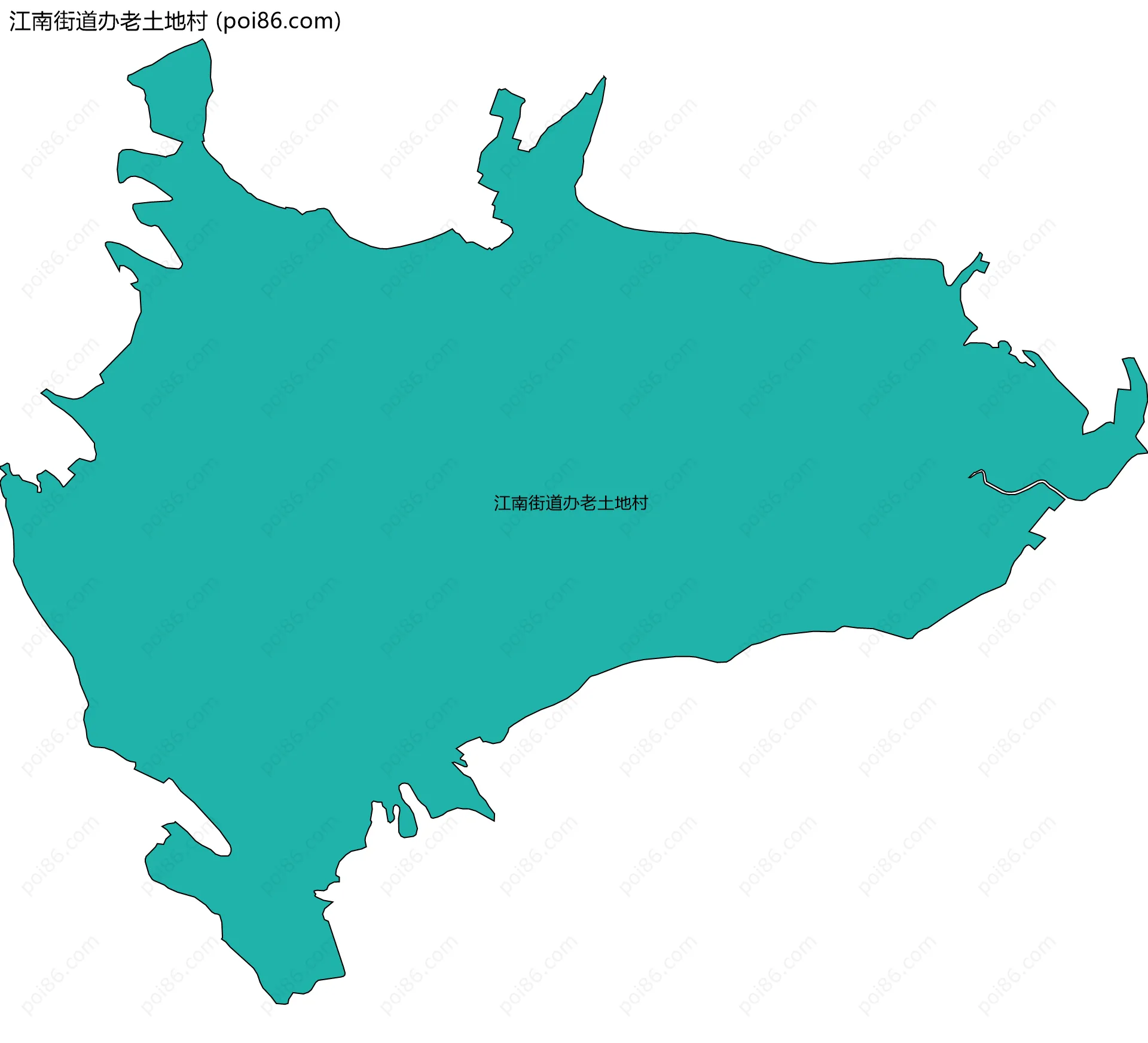 江南街道办老土地村边界地图