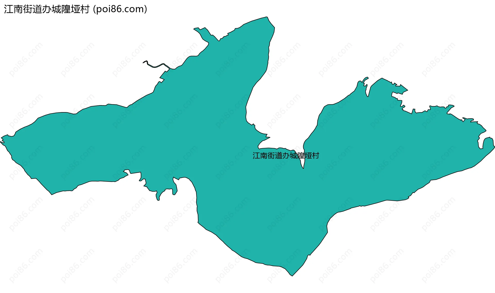 江南街道办城隍垭村边界地图