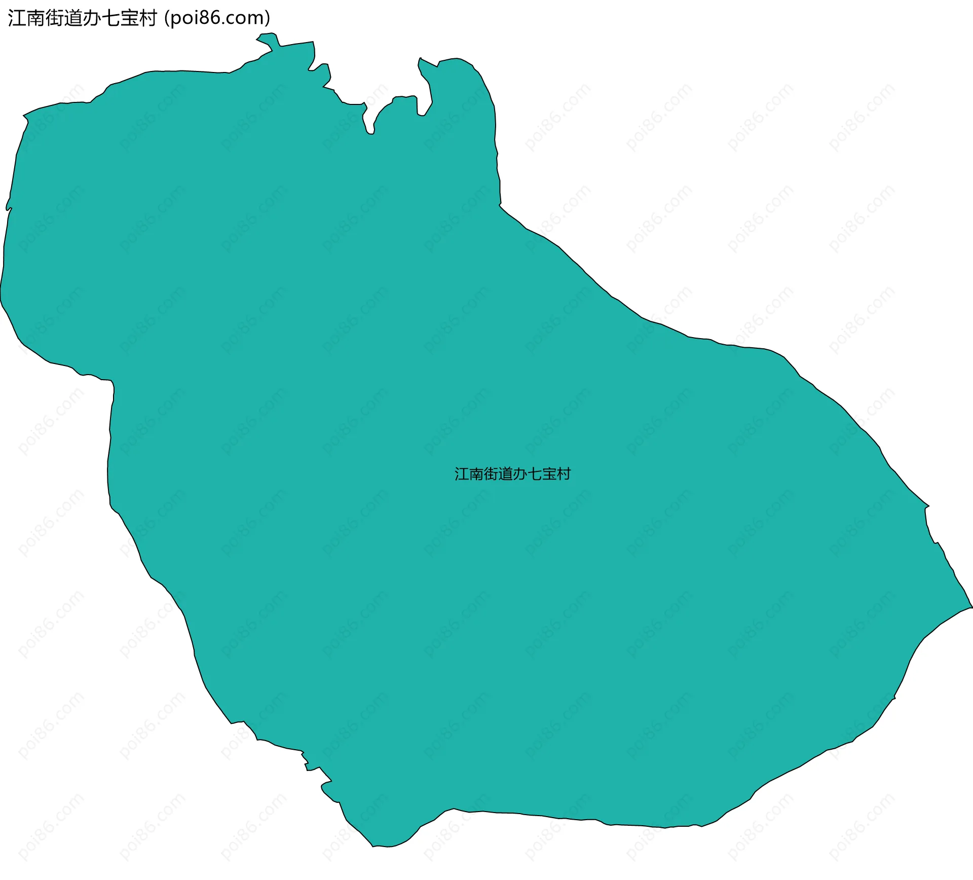 江南街道办七宝村边界地图