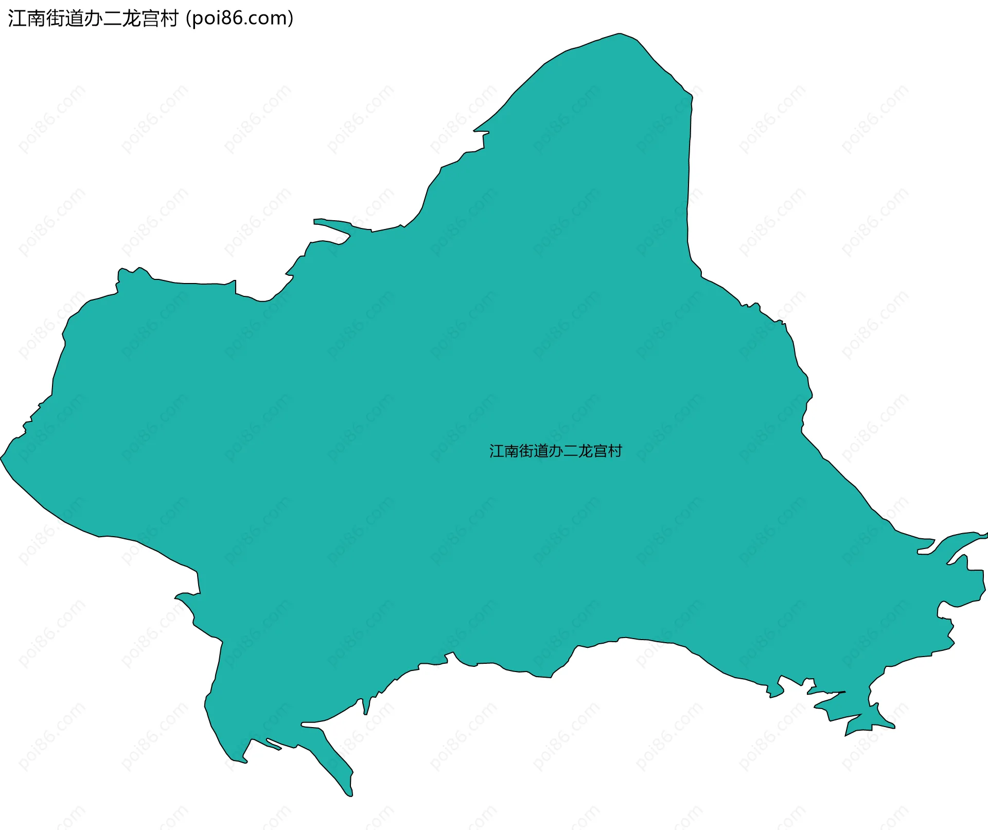 江南街道办二龙宫村边界地图