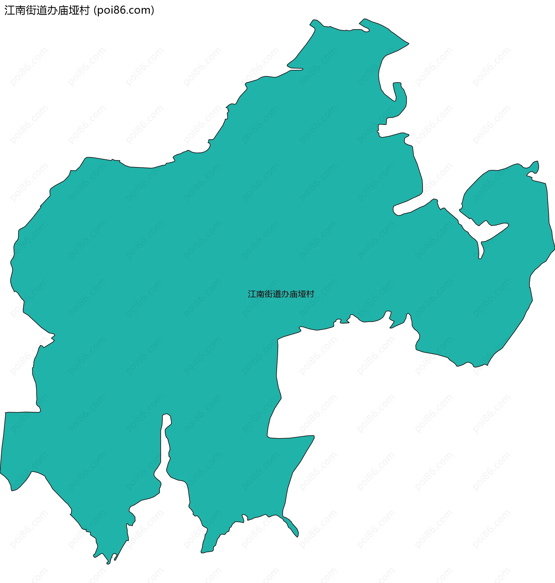 江南街道办庙垭村边界地图