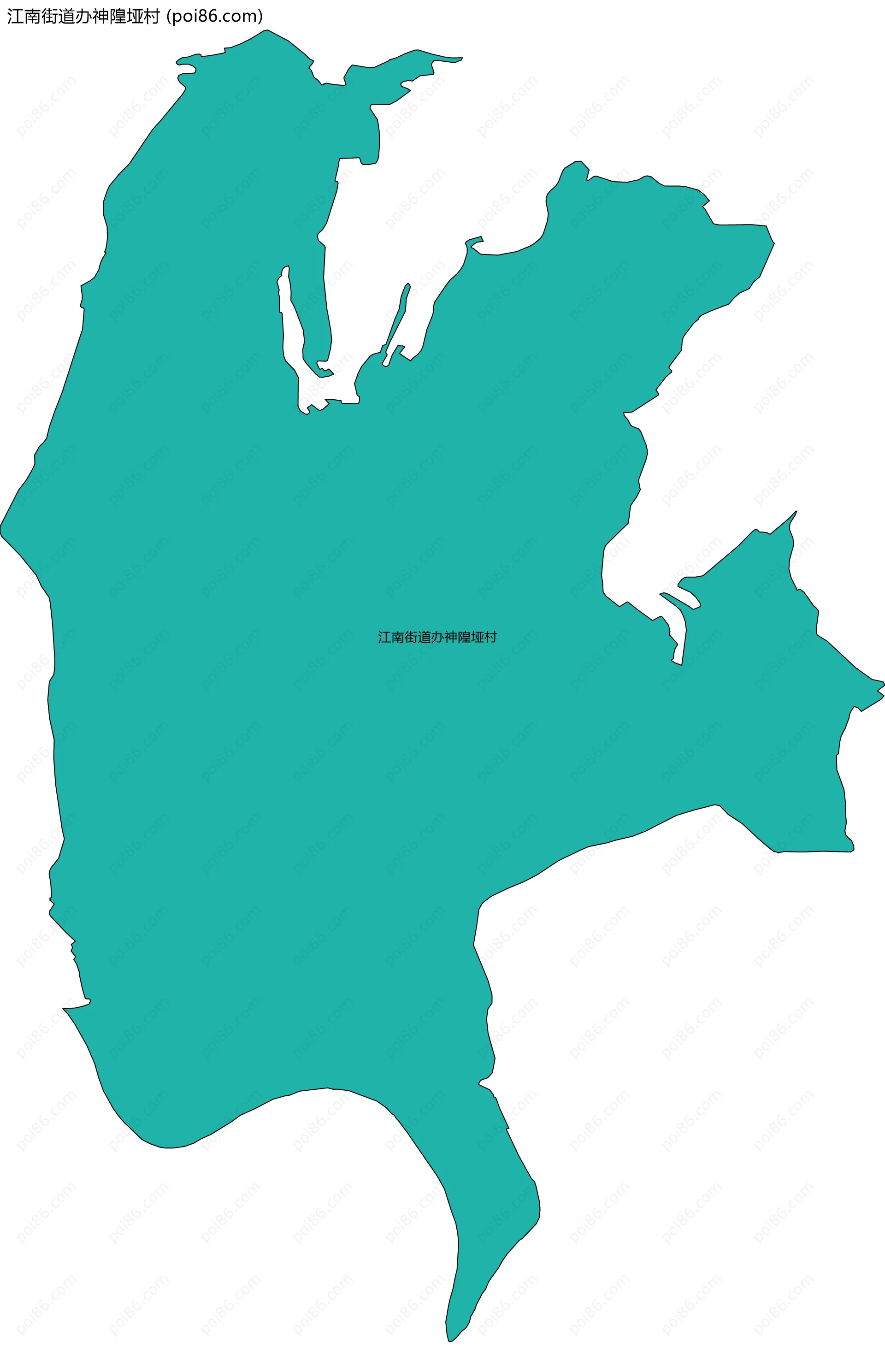 江南街道办神隍垭村边界地图