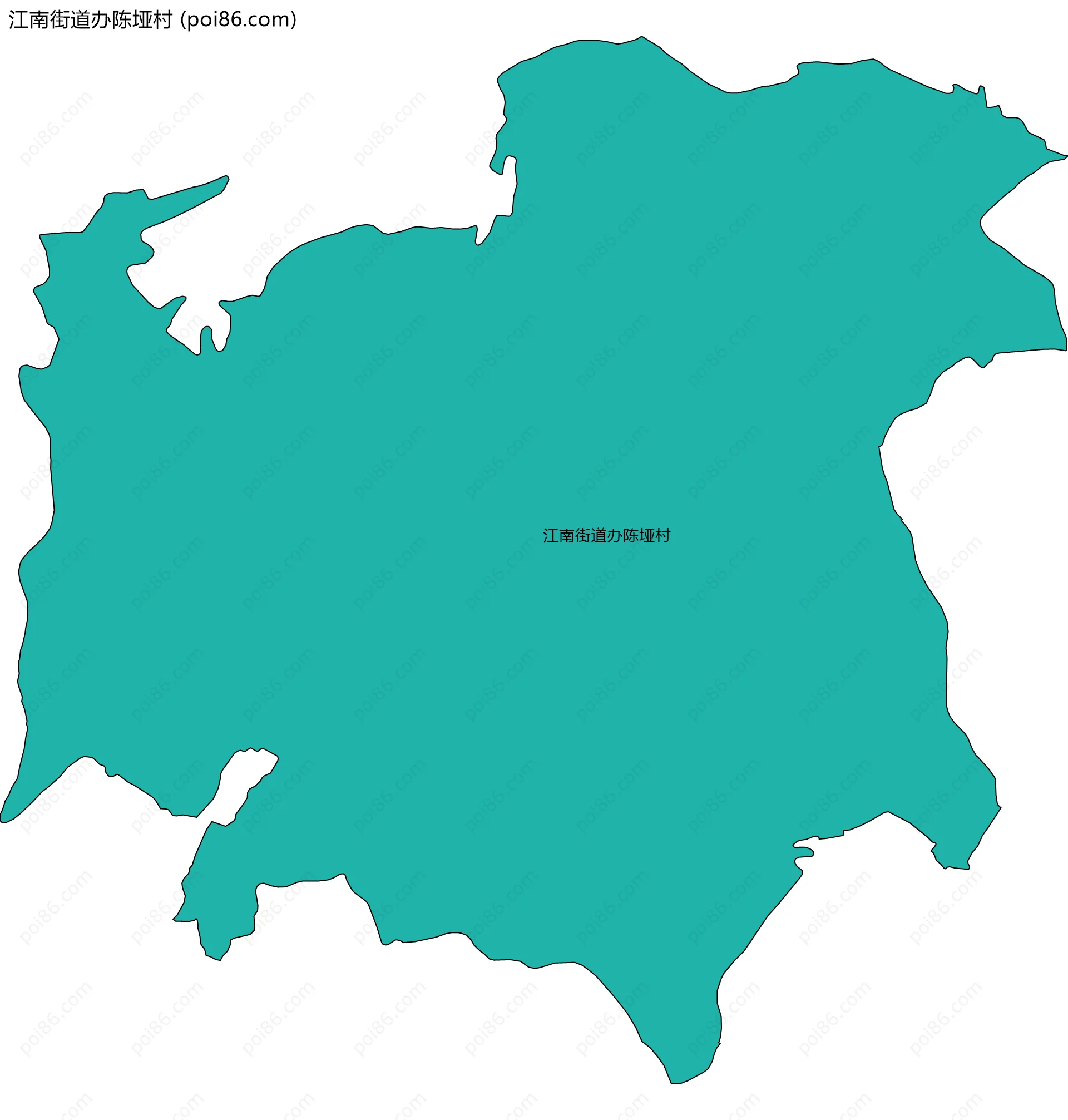 江南街道办陈垭村边界地图