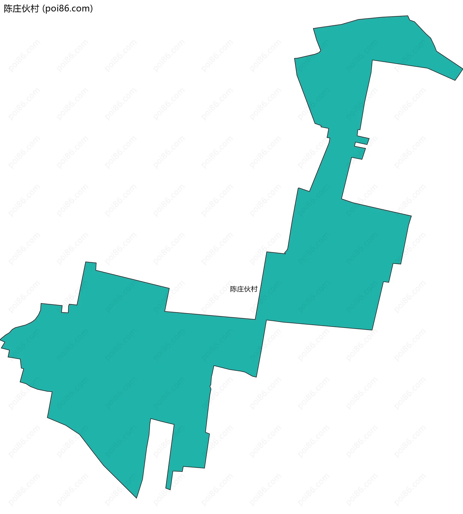 陈庄伙村边界地图