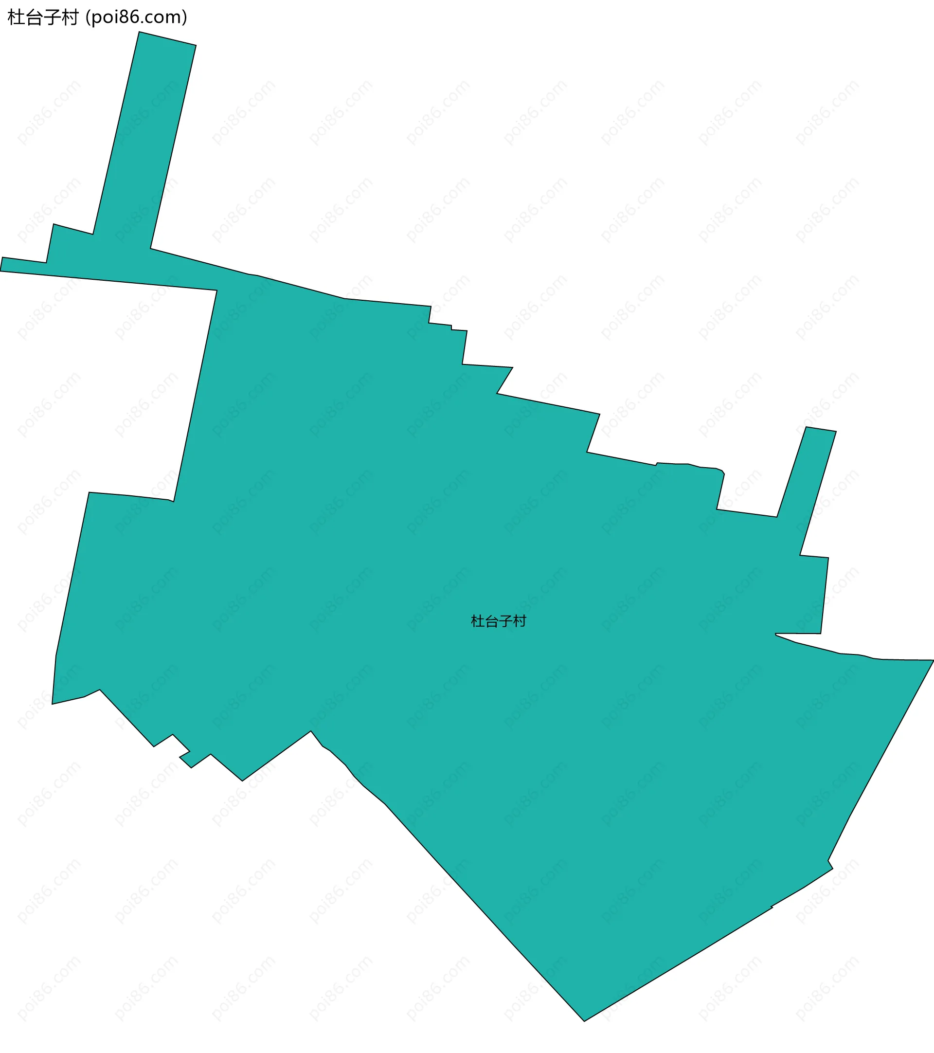 杜台子村边界地图