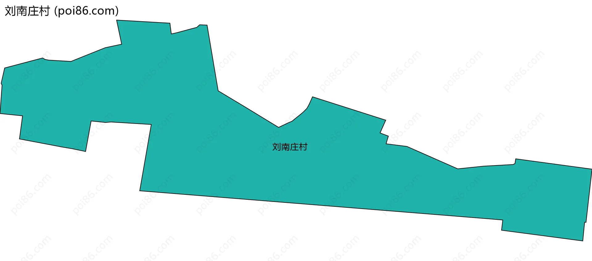 刘南庄村边界地图