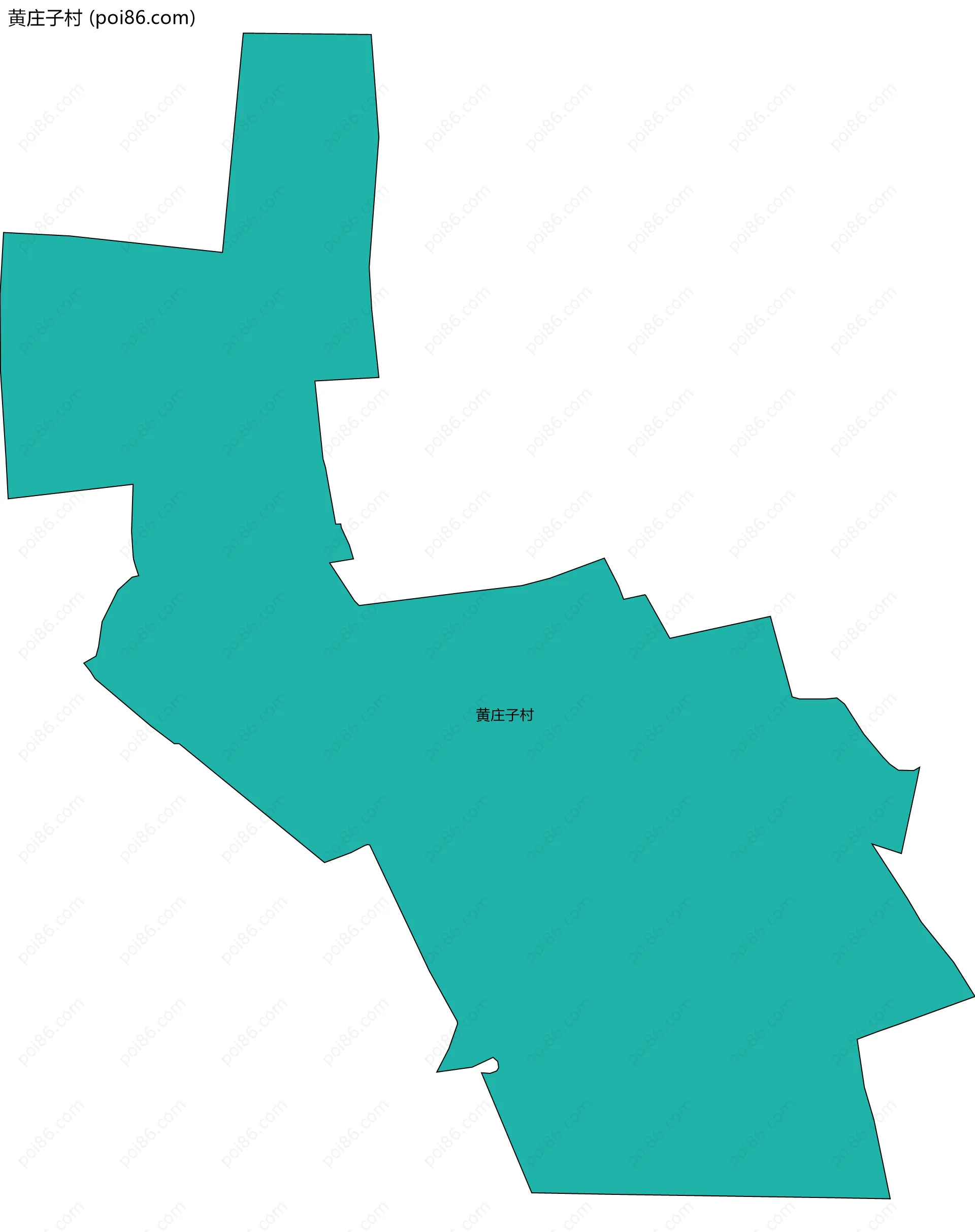 黄庄子村边界地图