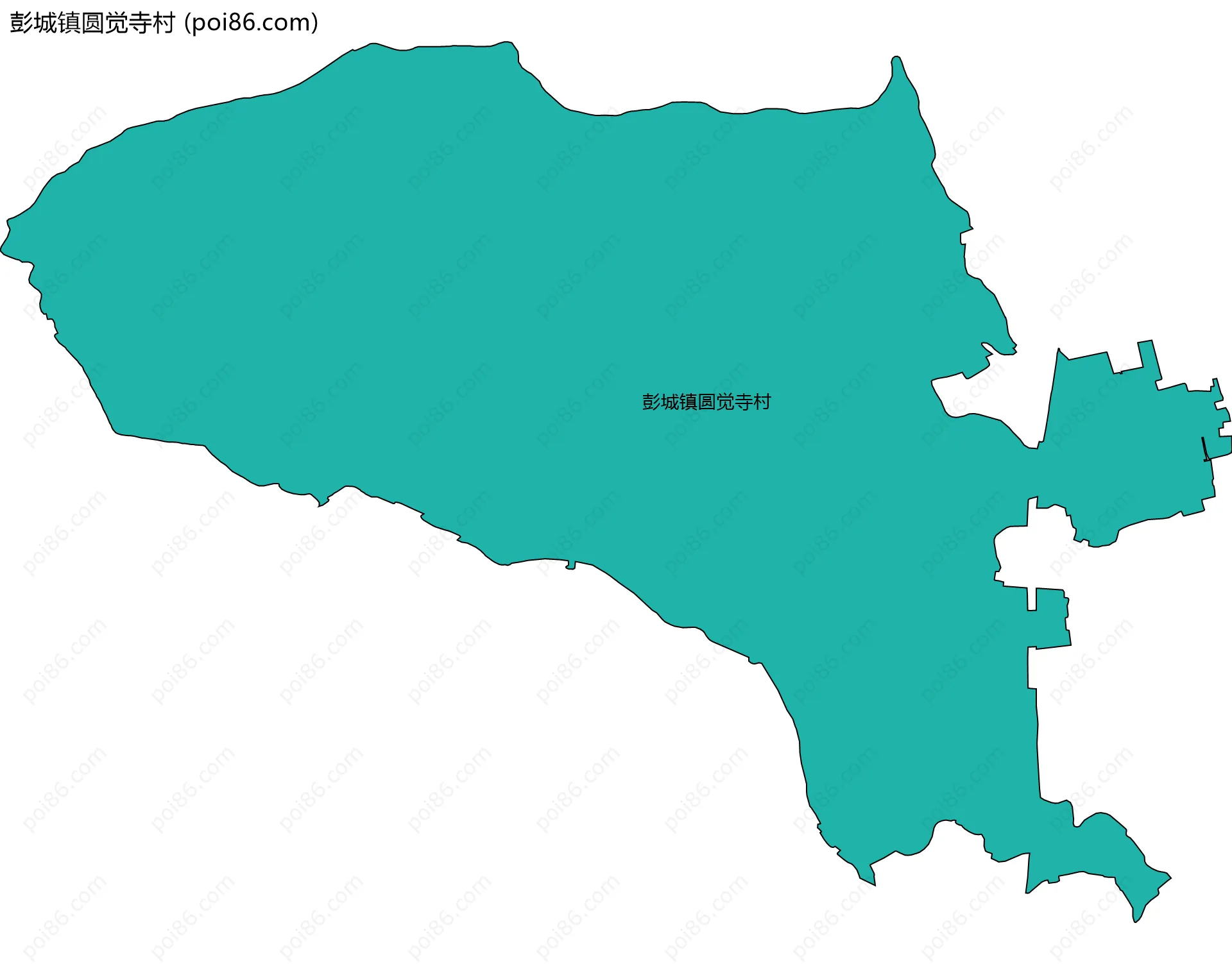 彭城镇圆觉寺村边界地图