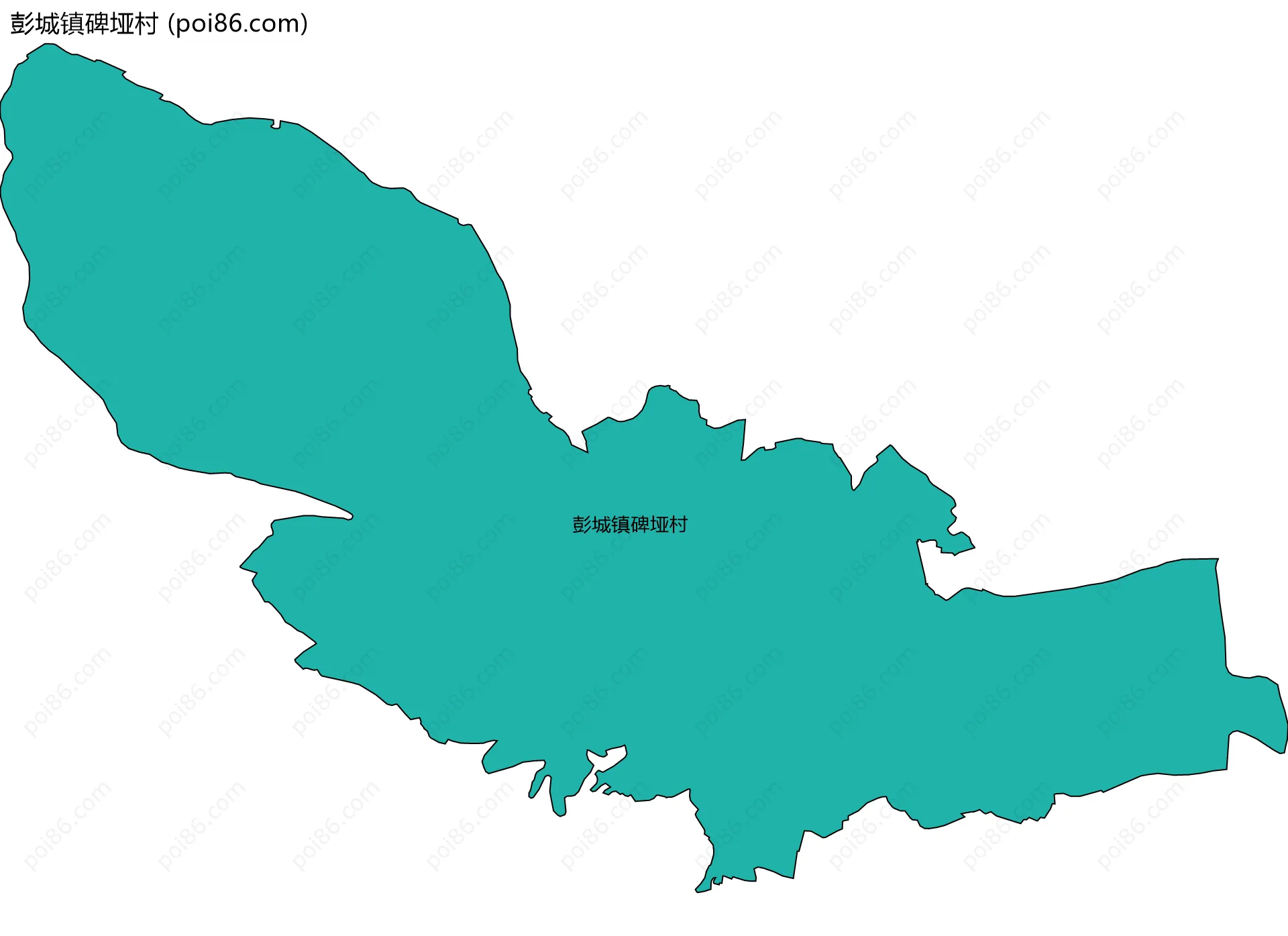 彭城镇碑垭村边界地图