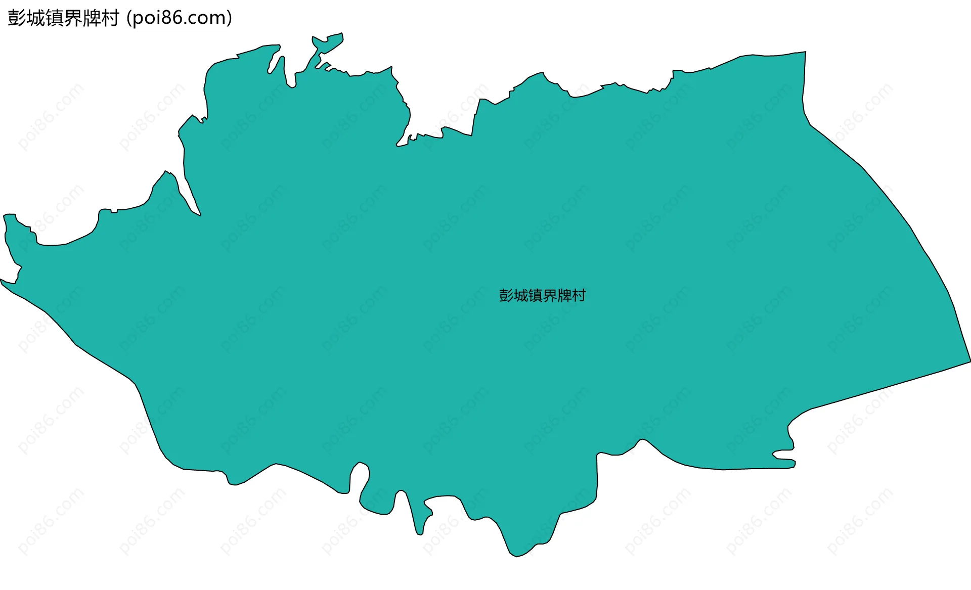 彭城镇界牌村边界地图