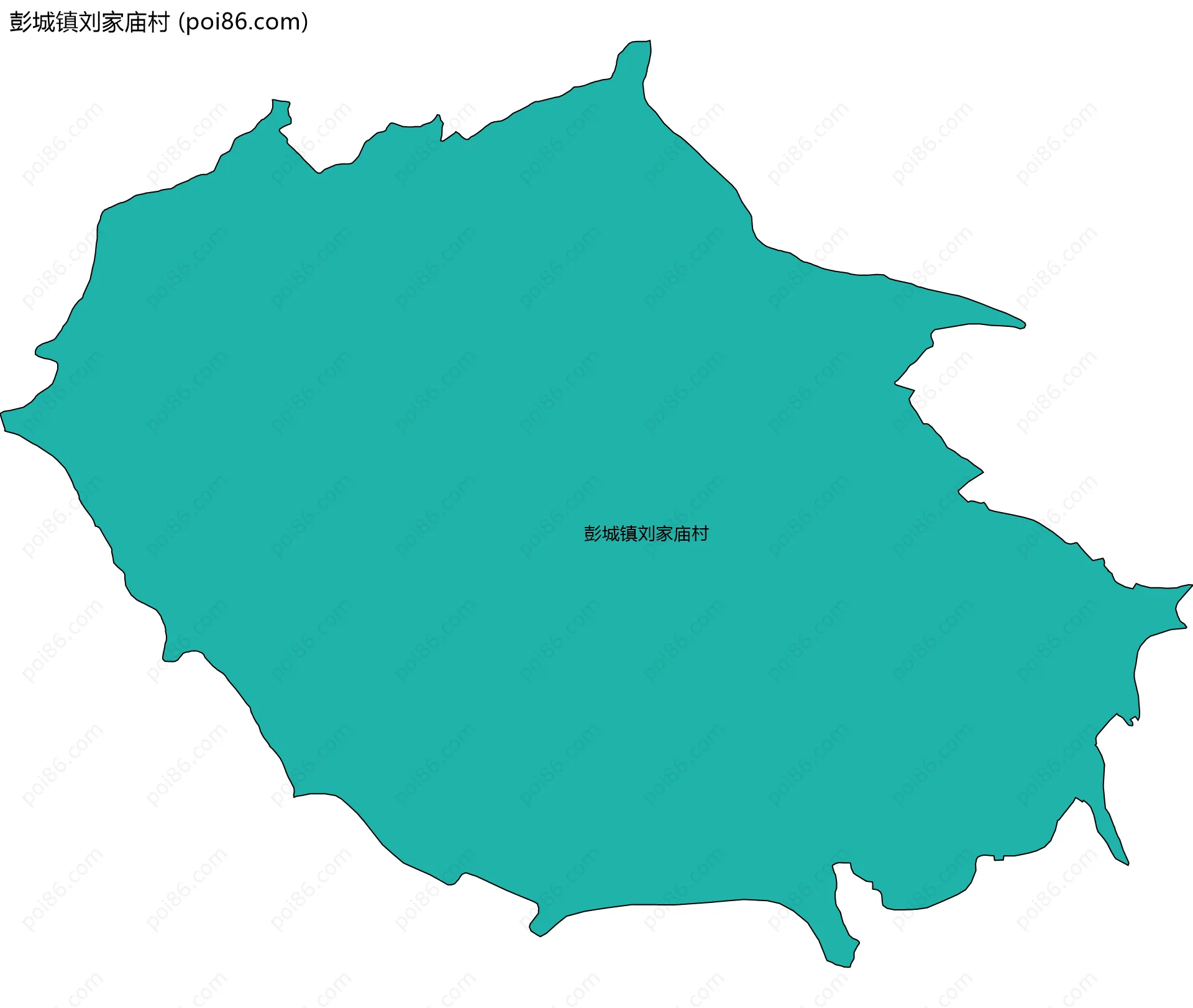 彭城镇刘家庙村边界地图