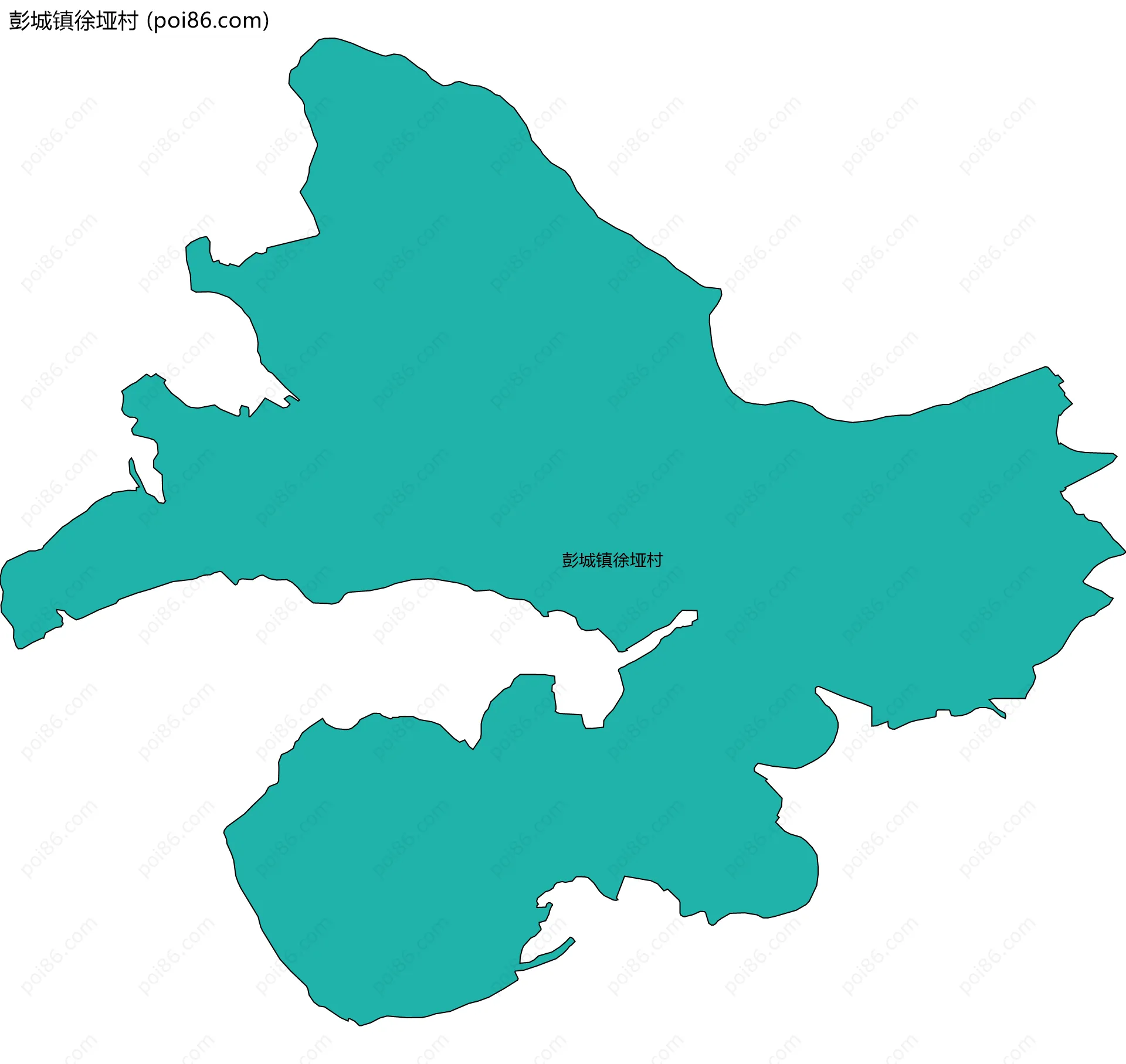 彭城镇徐垭村边界地图