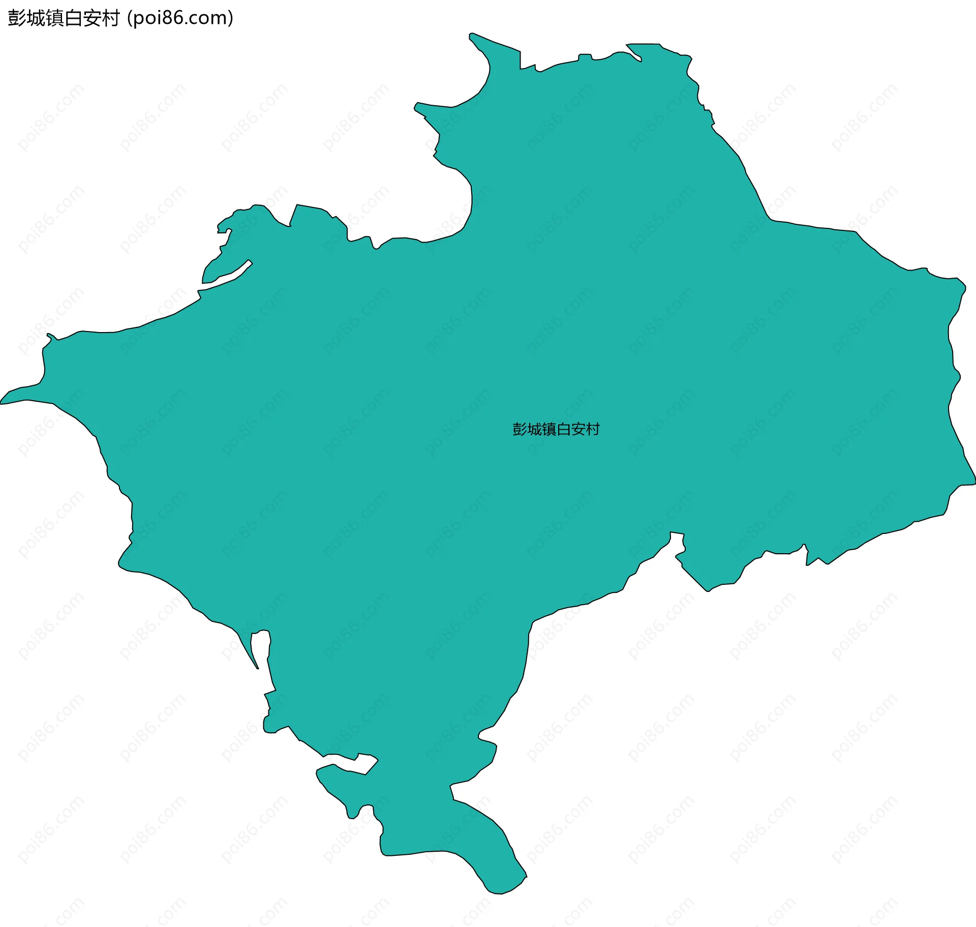 彭城镇白安村边界地图