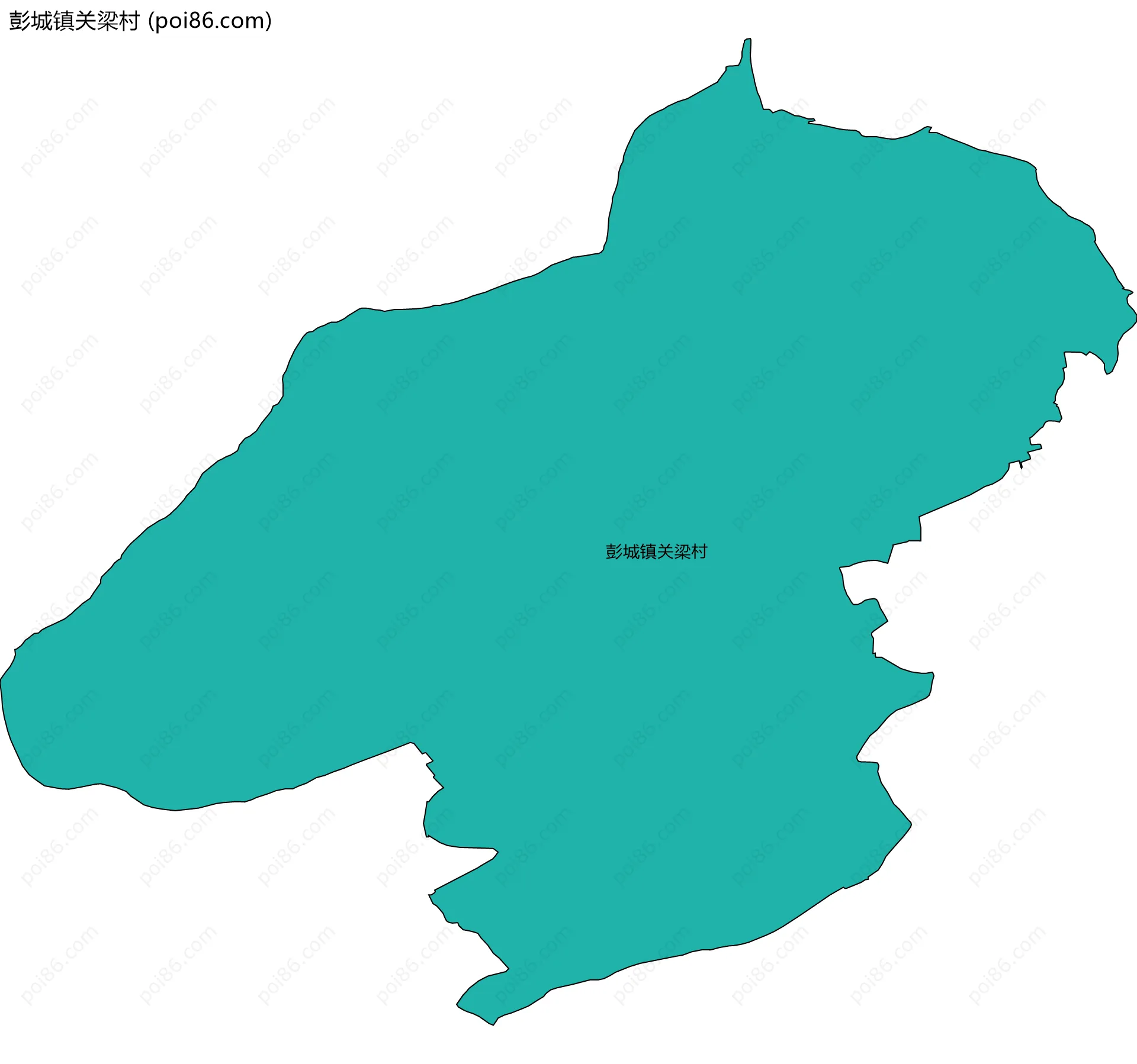 彭城镇关梁村边界地图